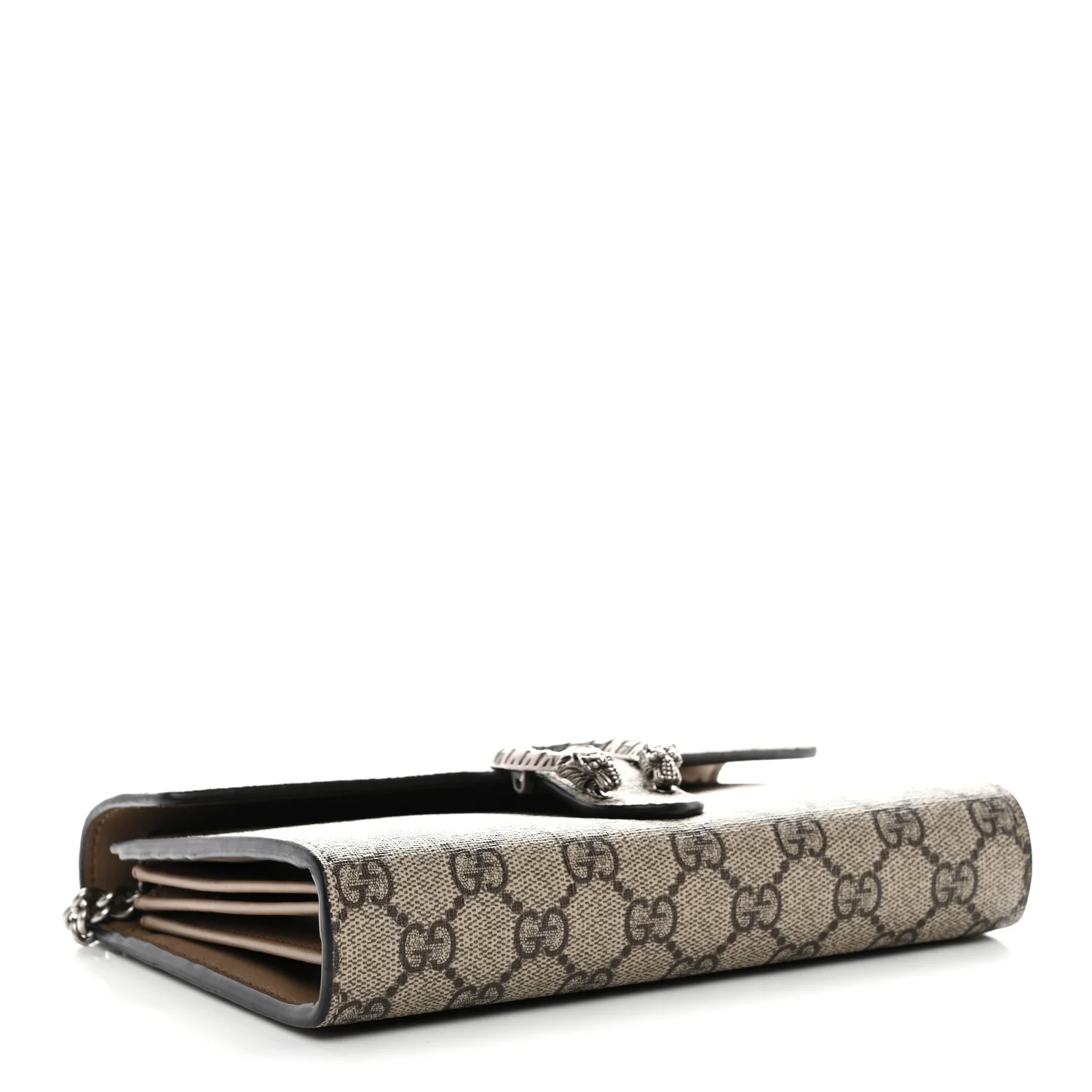 GG Supreme Monogram Mini Dionysus Chain Wallet Beige Taupe - Image 4