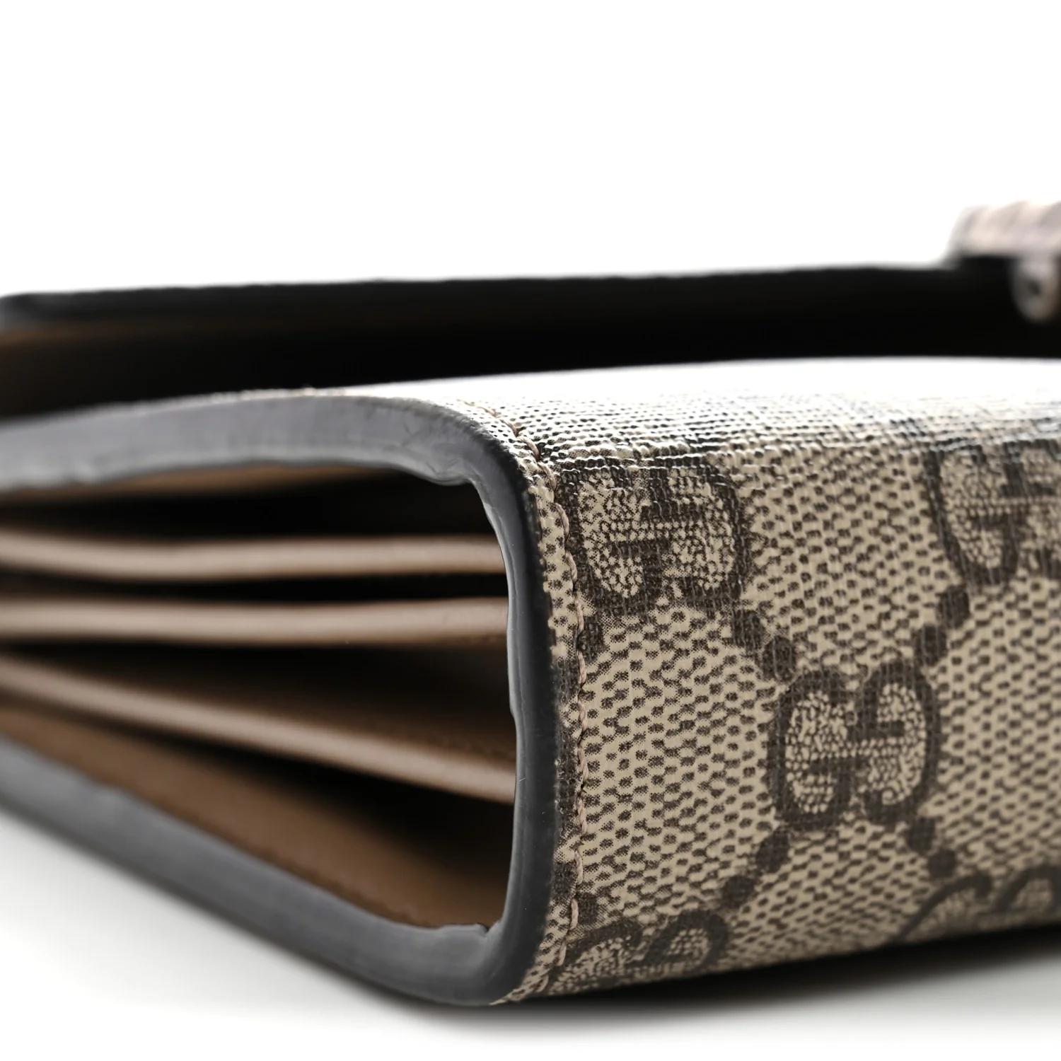 GG Supreme Monogram Mini Dionysus Chain Wallet Beige Taupe - Image 9