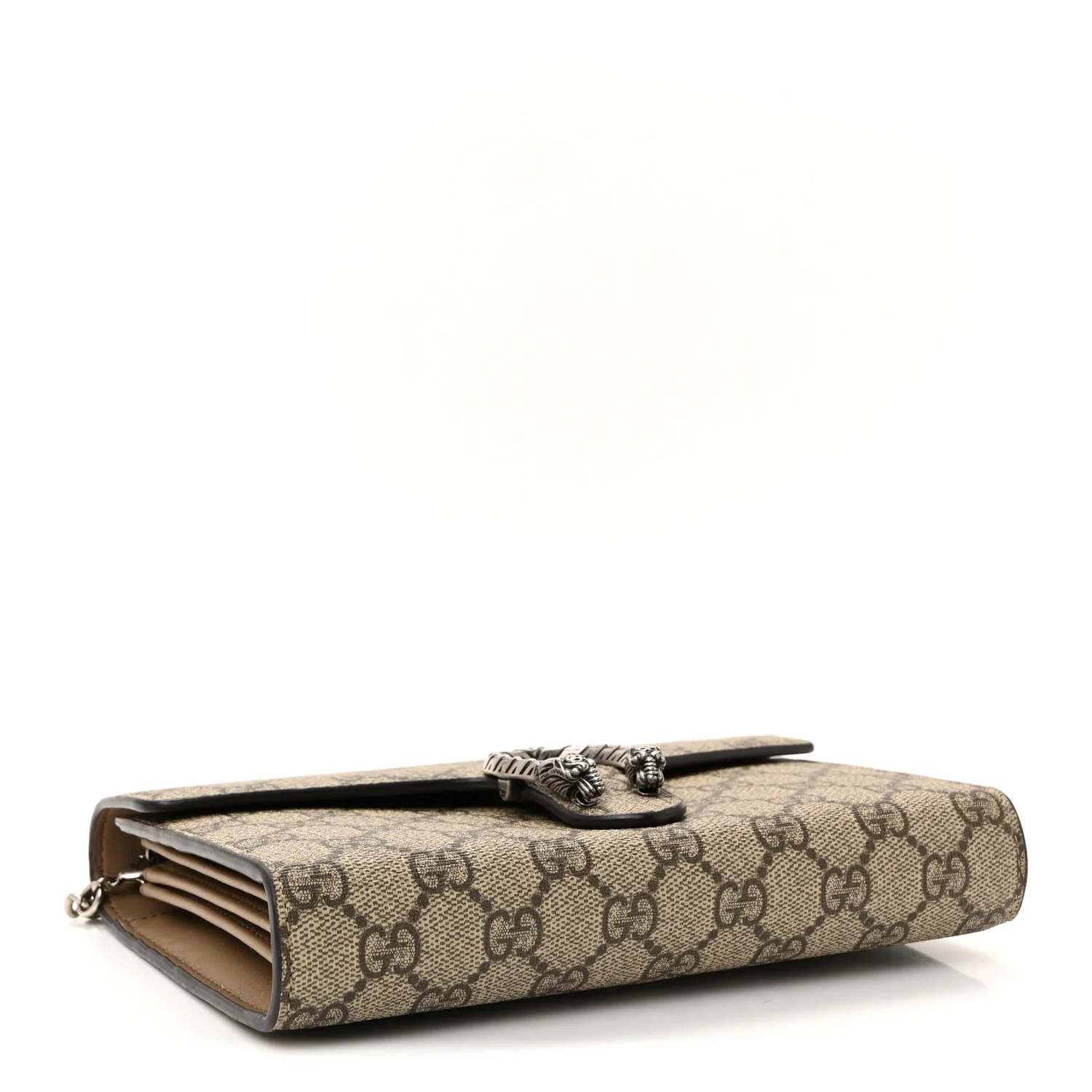 GG Supreme Monogram Mini Dionysus Chain Wallet Beige Taupe - Image 4