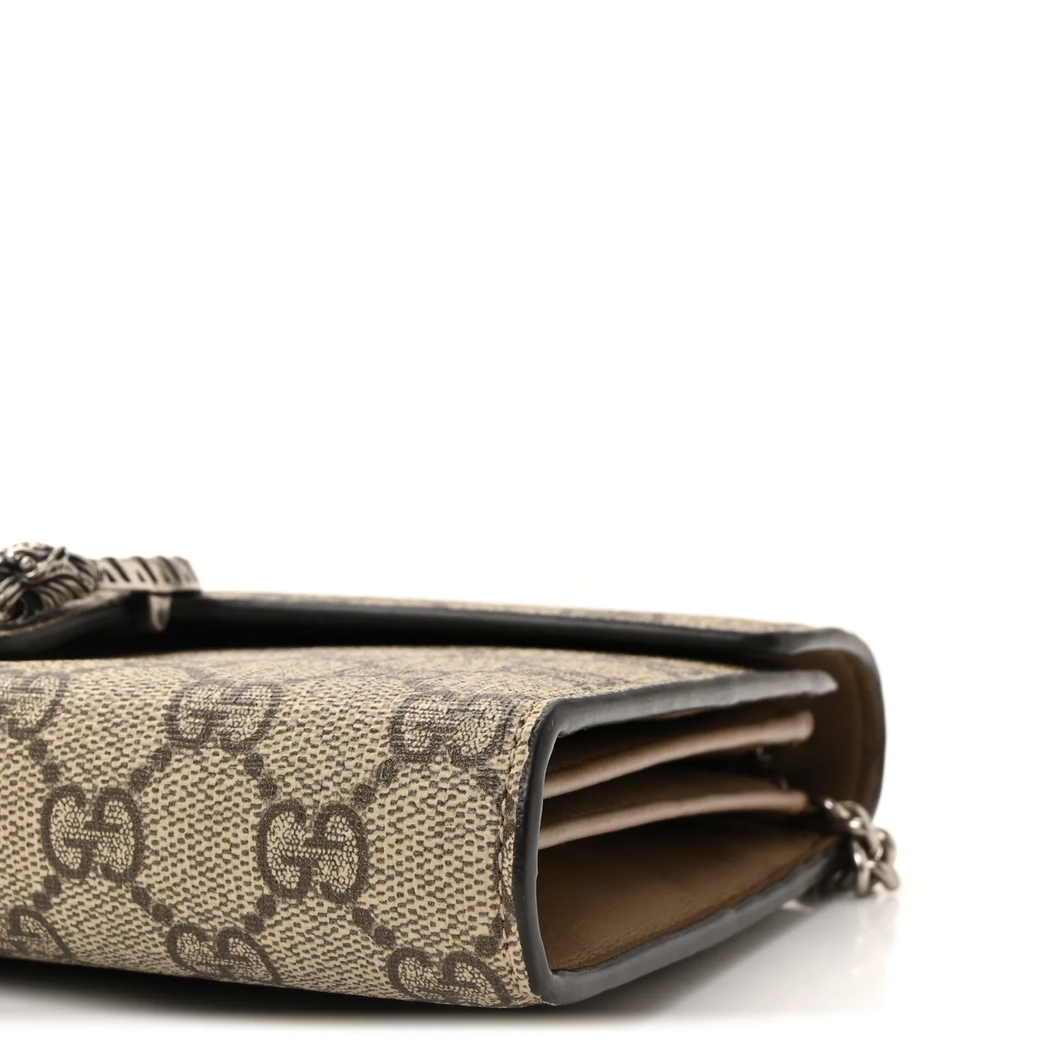 GG Supreme Monogram Mini Dionysus Chain Wallet Beige Taupe - Image 9