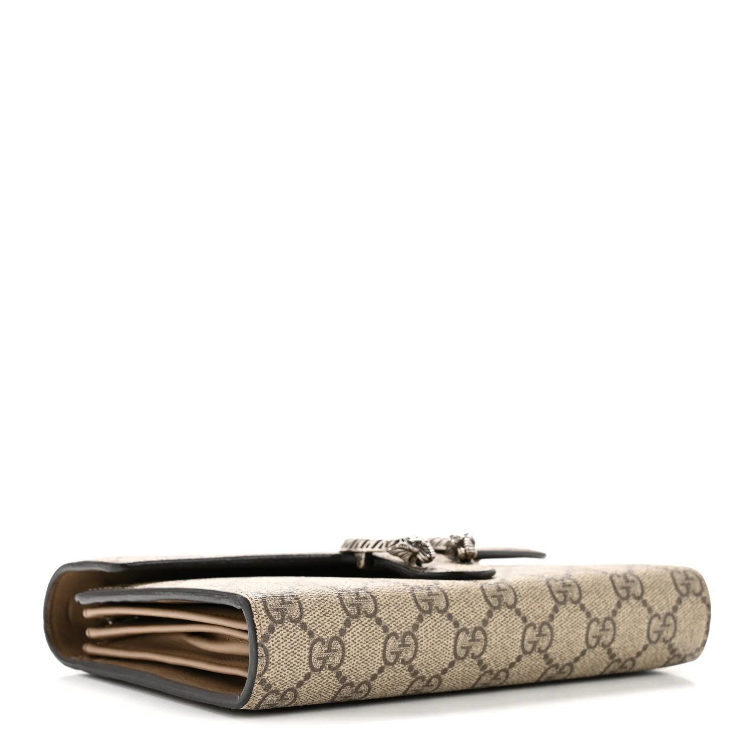 GG Supreme Monogram Mini Dionysus Chain Wallet Beige Taupe - Image 10