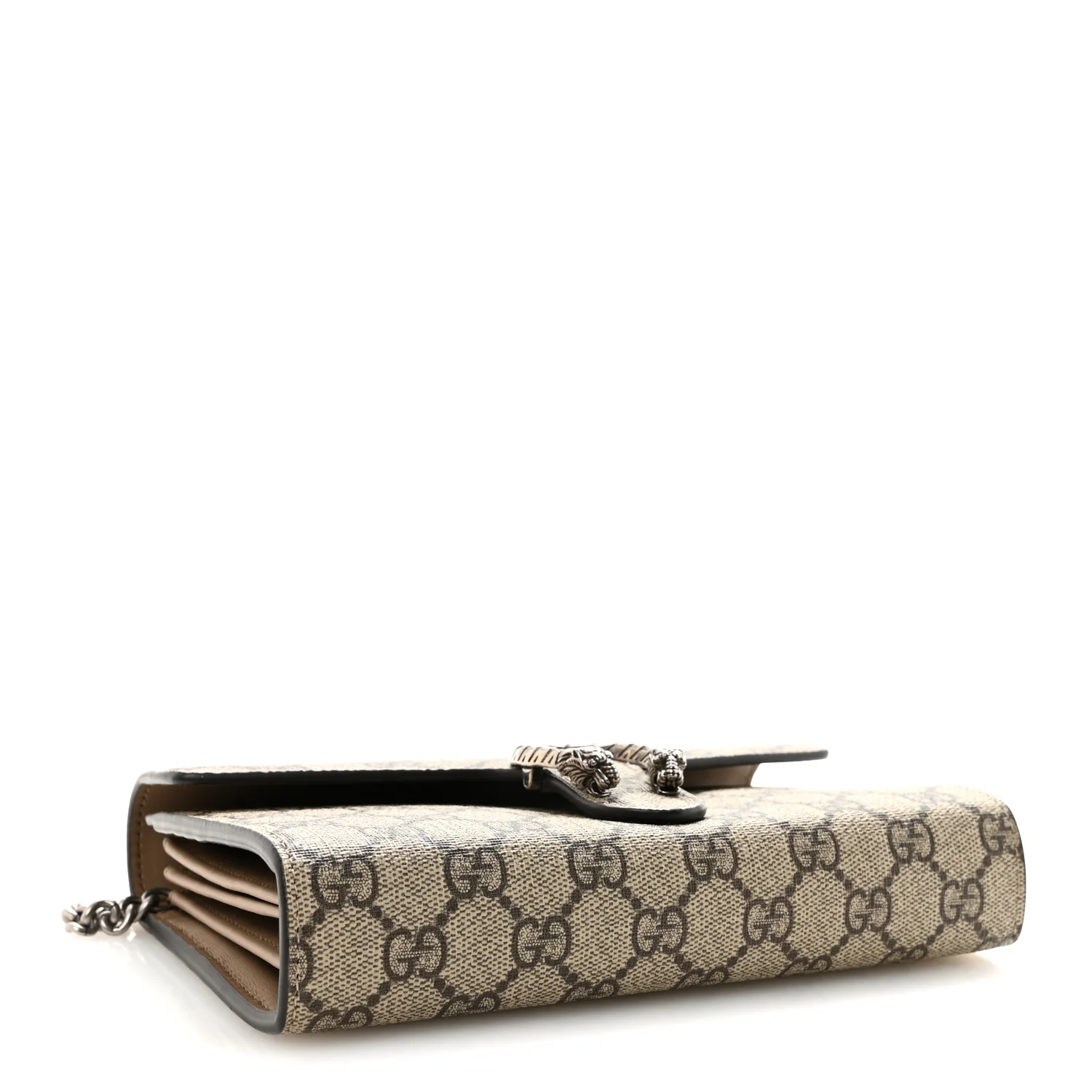 GG Supreme Monogram Mini Dionysus Chain Wallet Beige Taupe - Image 4