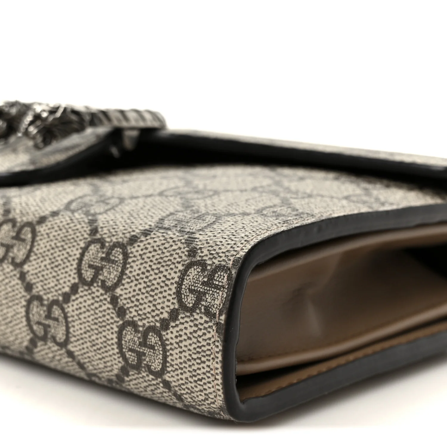 GG Supreme Monogram Mini Dionysus Chain Wallet Beige Taupe - Image 10