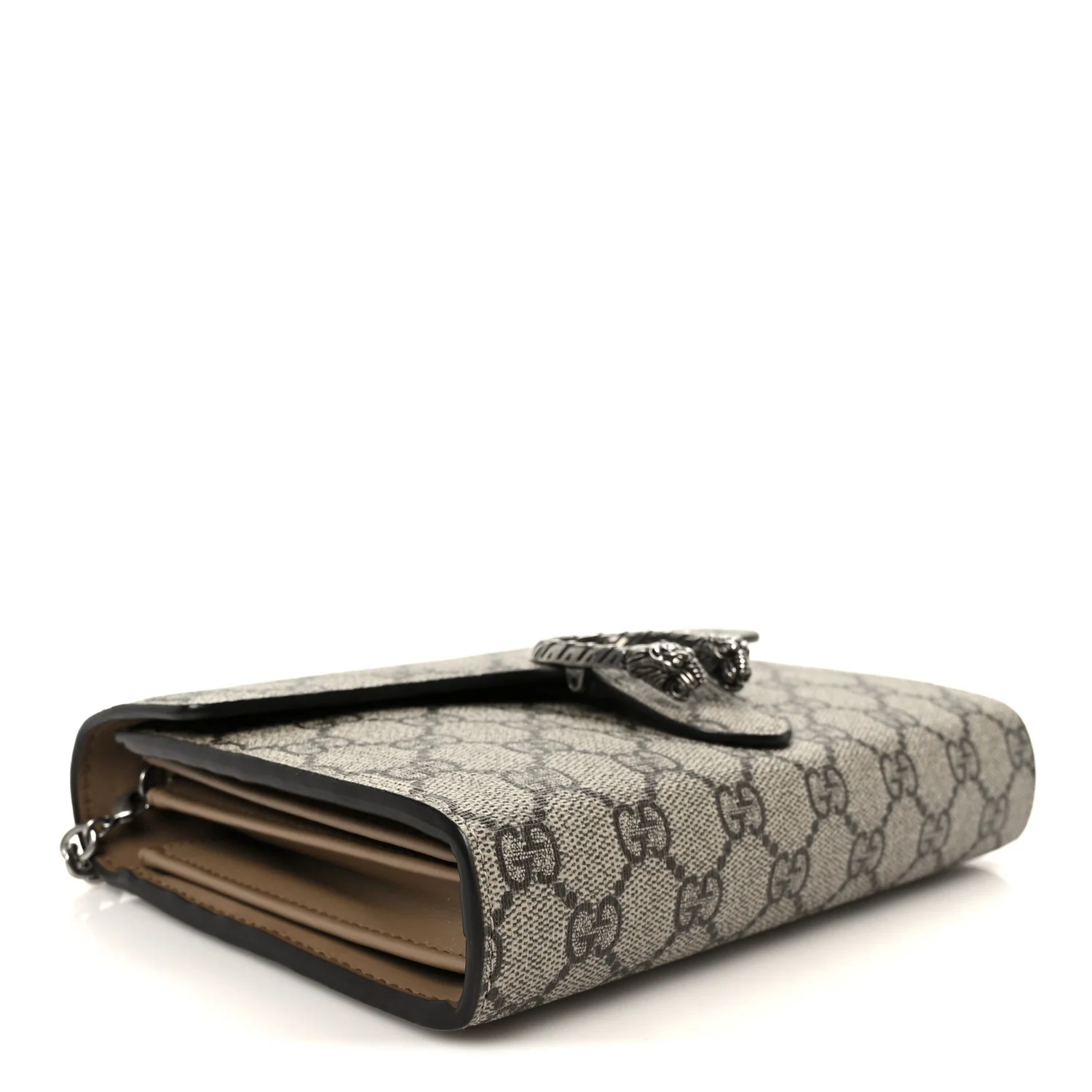 GG Supreme Monogram Mini Dionysus Chain Wallet Beige Taupe - Image 4