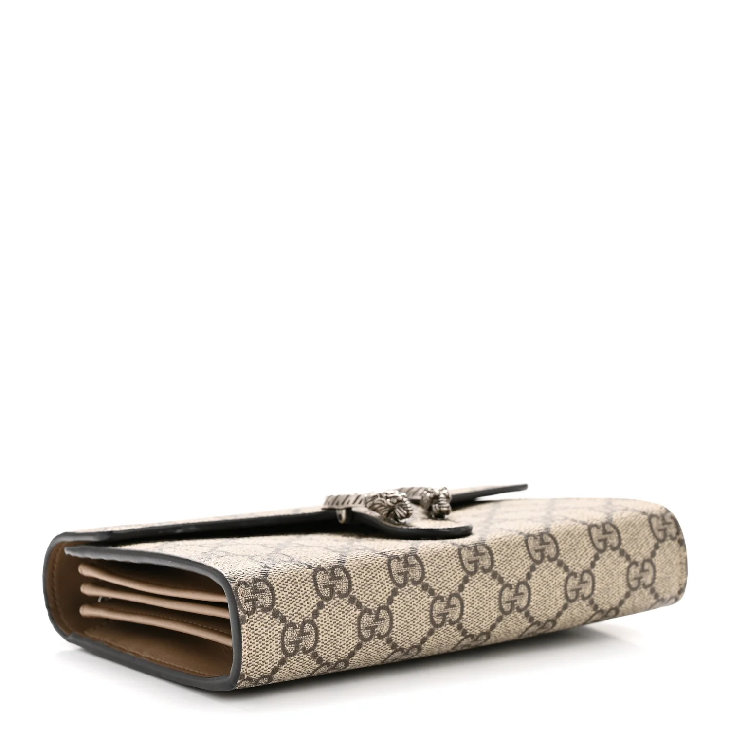GG Supreme Monogram Mini Dionysus Chain Wallet Beige Taupe - Image 4