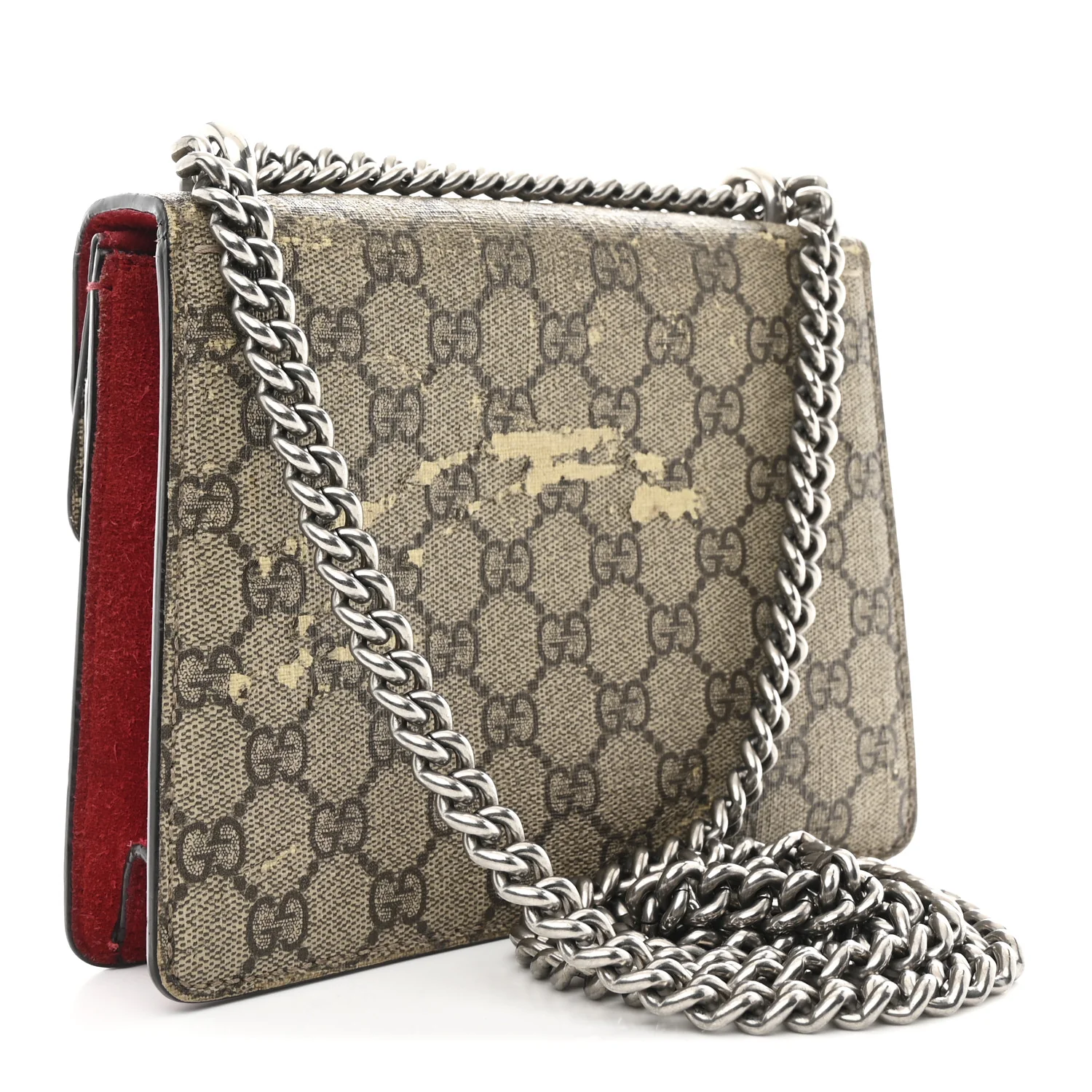 GG Supreme Monogram Mini Dionysus Shoulder Bag Hibiscus Red - Image 3