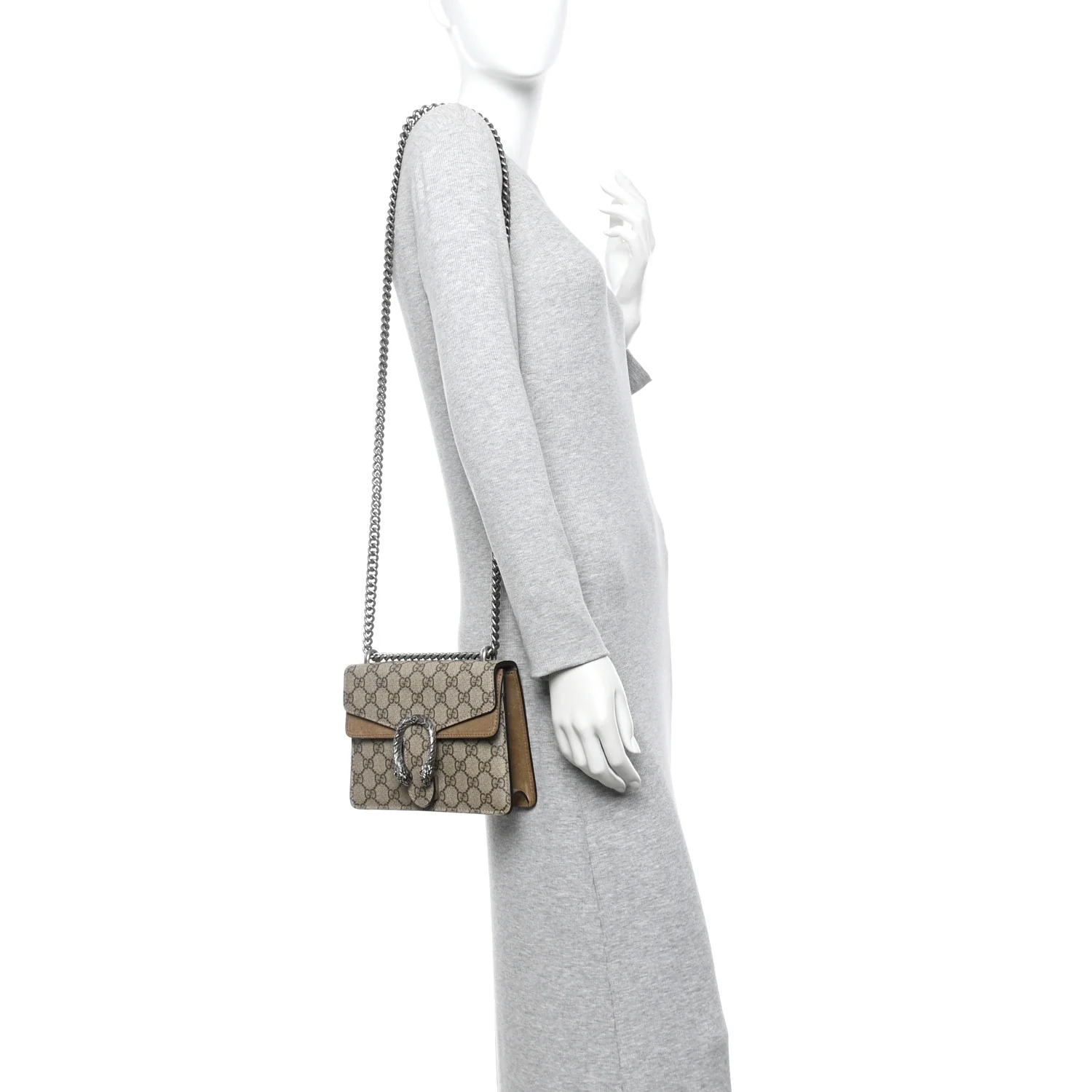 GG Supreme Monogram Mini Dionysus Shoulder Bag Taupe - Image 2