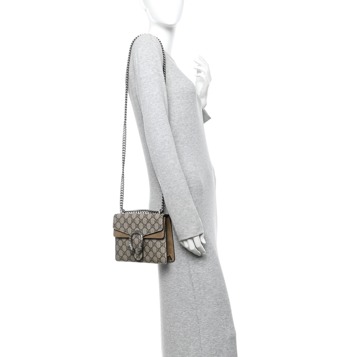 GG Supreme Monogram Mini Dionysus Shoulder Bag Taupe - Image 2