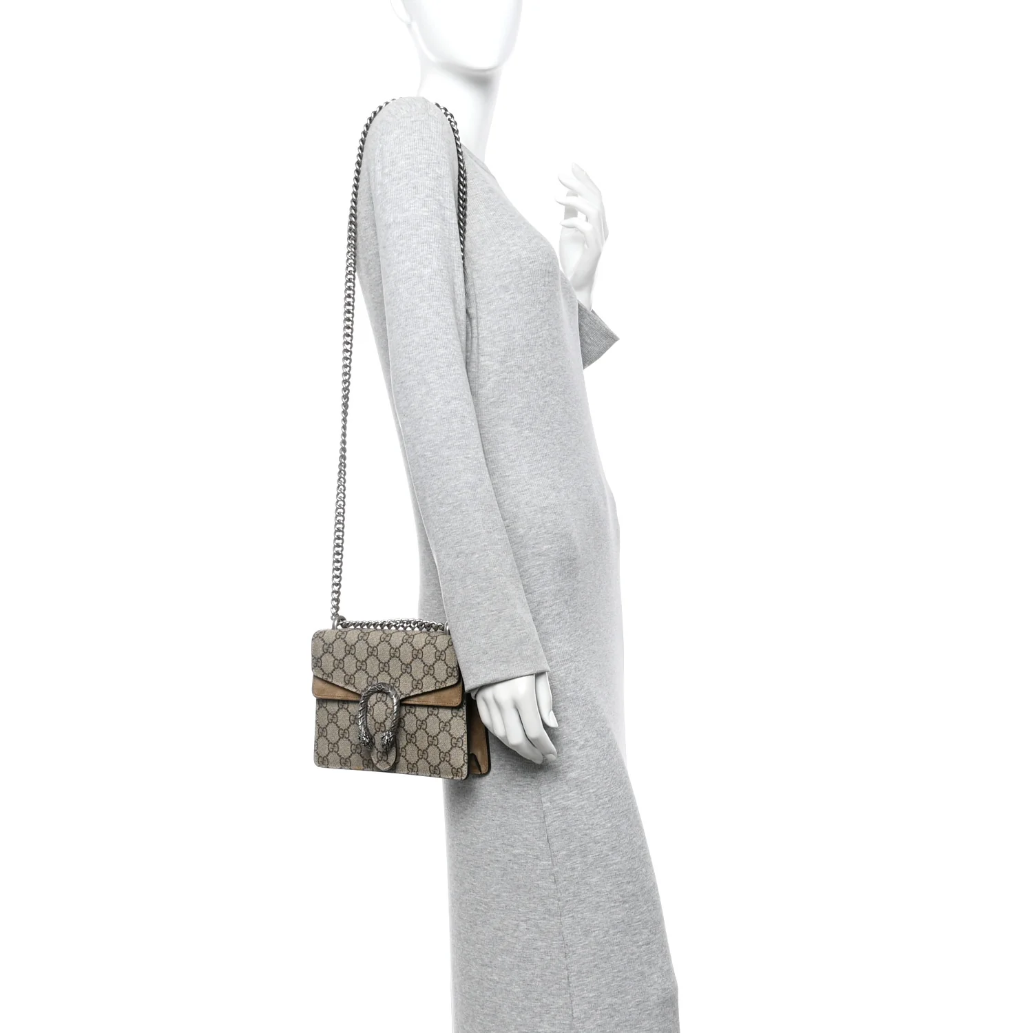 GG Supreme Monogram Mini Dionysus Shoulder Bag Taupe - Image 2