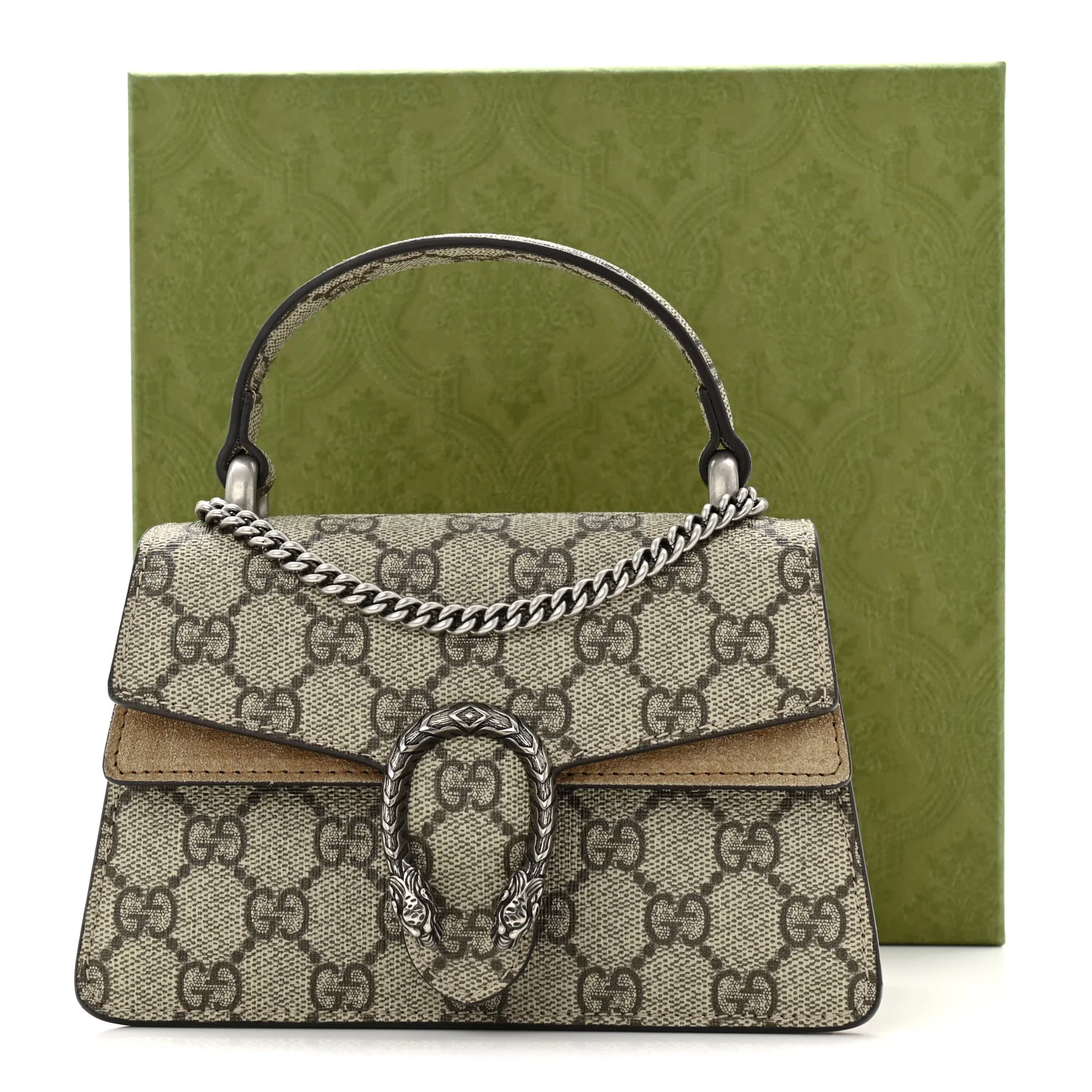 GG Supreme Monogram Mini Dionysus Top Handle Bag Taupe - Image 10