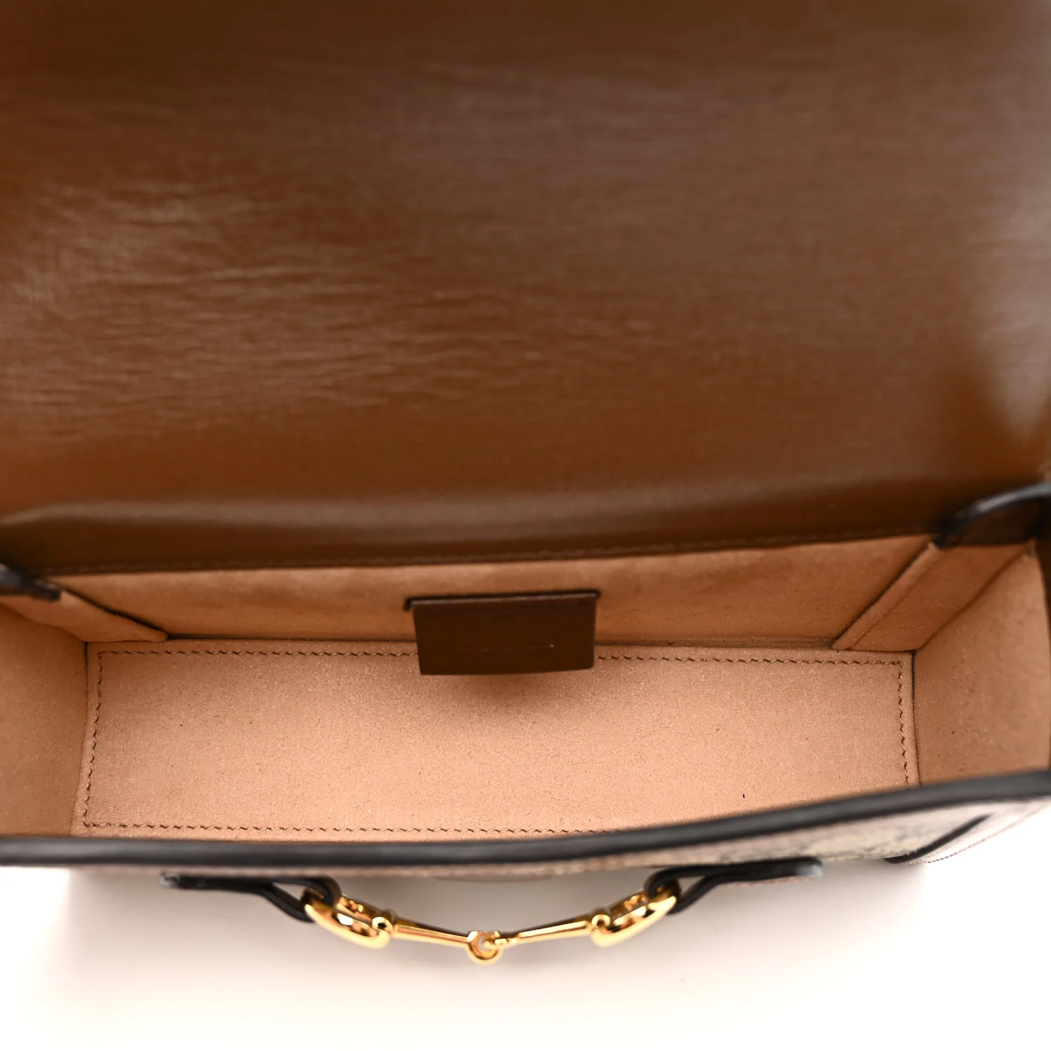 GG Supreme Monogram Mini Horsebit 1955 Shoulder Bag Beige Brown Sugar - Image 5