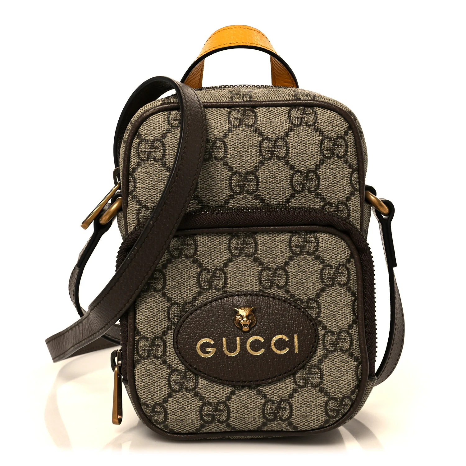 GG Supreme Monogram Mini Neo Vintage Double Zip Messenger Bag Beige New Acero Crop