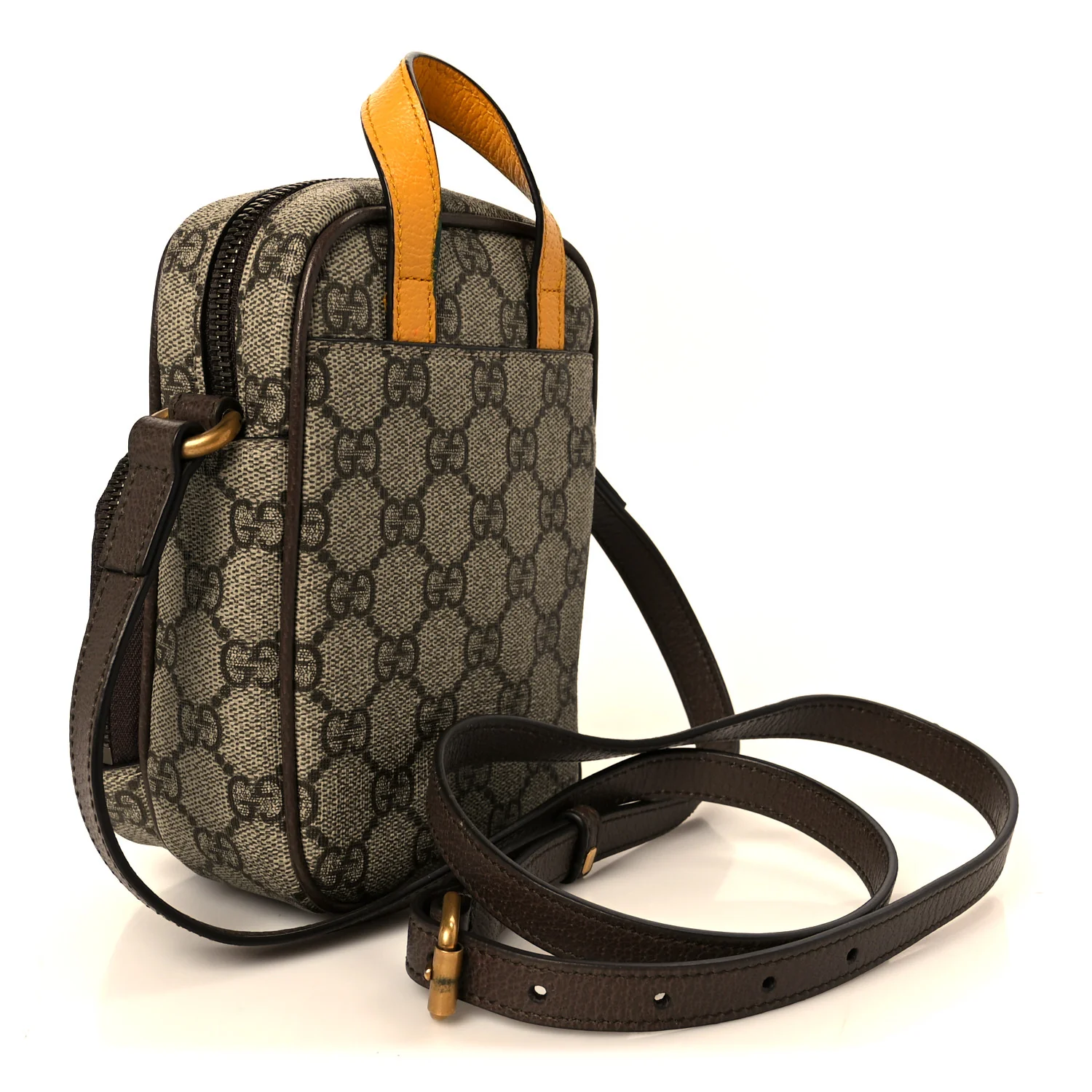 GG Supreme Monogram Mini Neo Vintage Double Zip Messenger Bag Beige New Acero Crop - Image 3