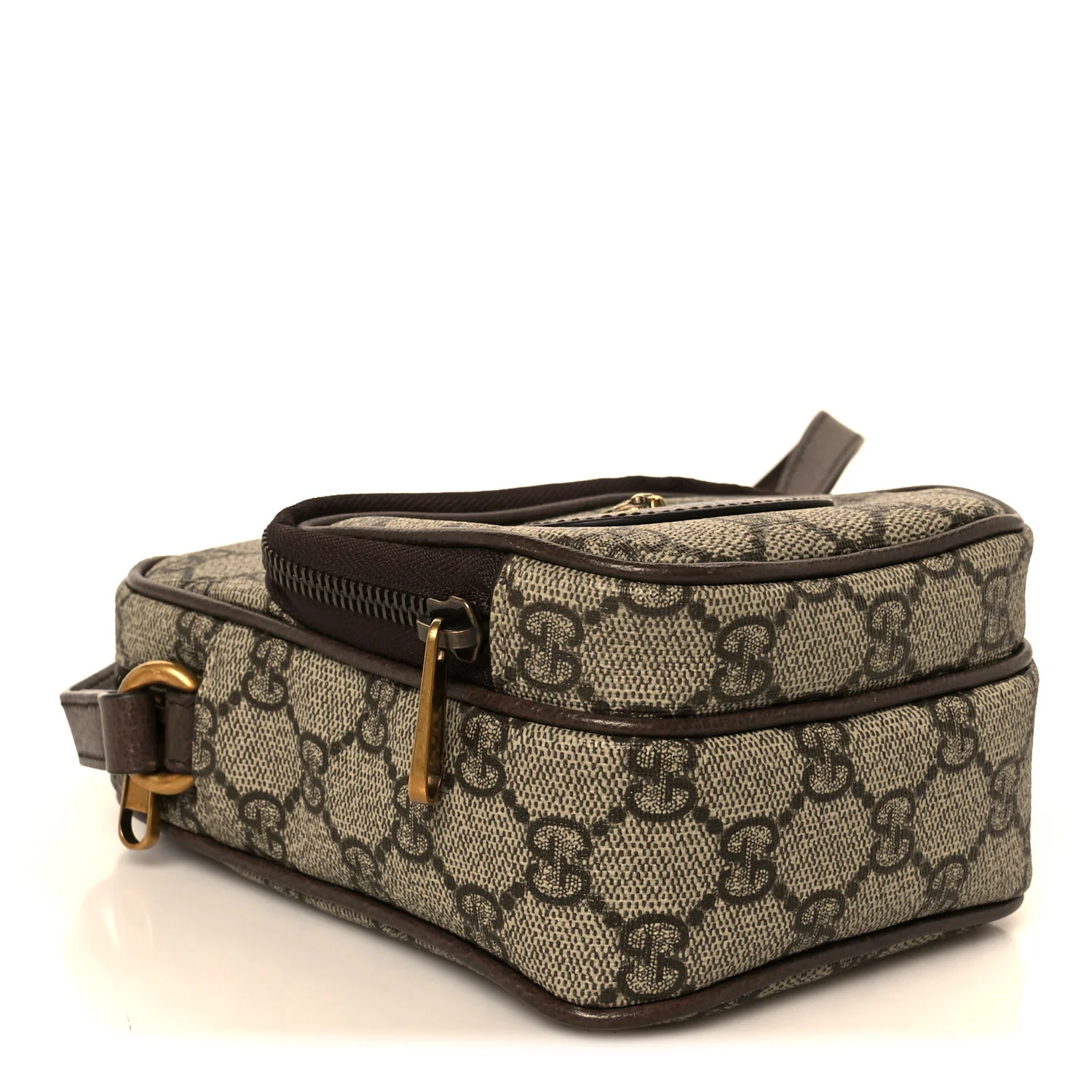 GG Supreme Monogram Mini Neo Vintage Double Zip Messenger Bag Beige New Acero Crop - Image 4
