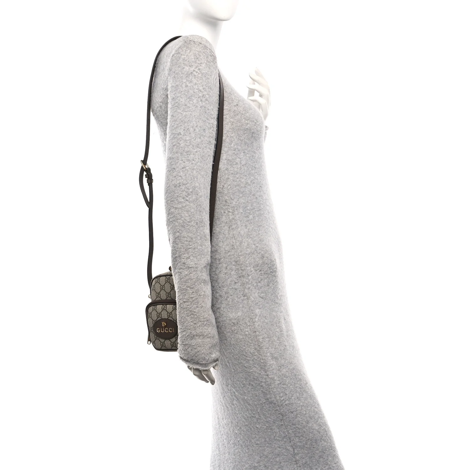 GG Supreme Monogram Mini Neo Vintage Double Zip Messenger Bag Beige New Acero Crop - Image 2