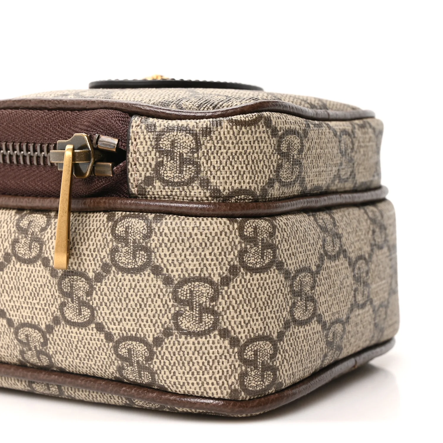 GG Supreme Monogram Mini Neo Vintage Double Zip Messenger Bag Beige New Acero Crop - Image 8