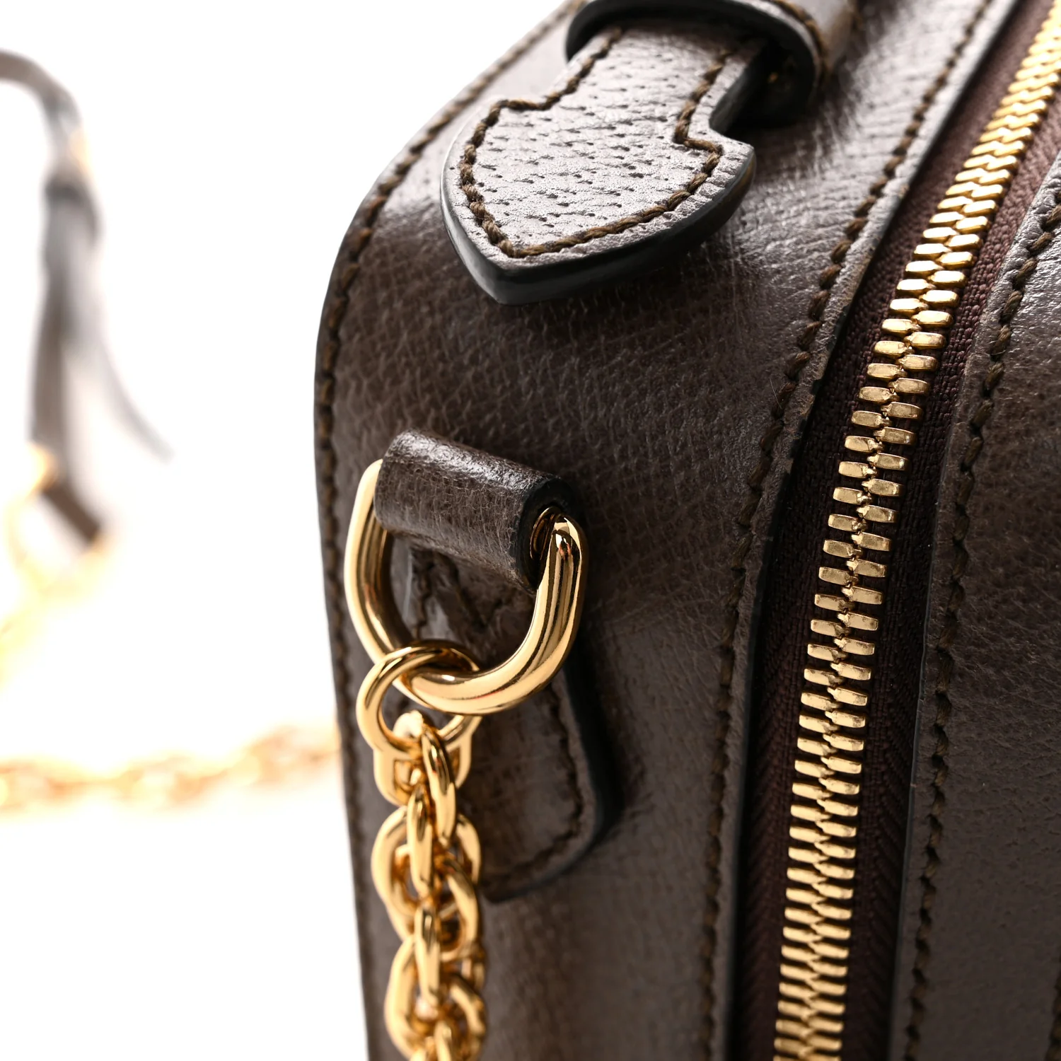 GG Supreme Monogram Mini Ophidia Top Handle Shoulder Bag Brown - Image 13