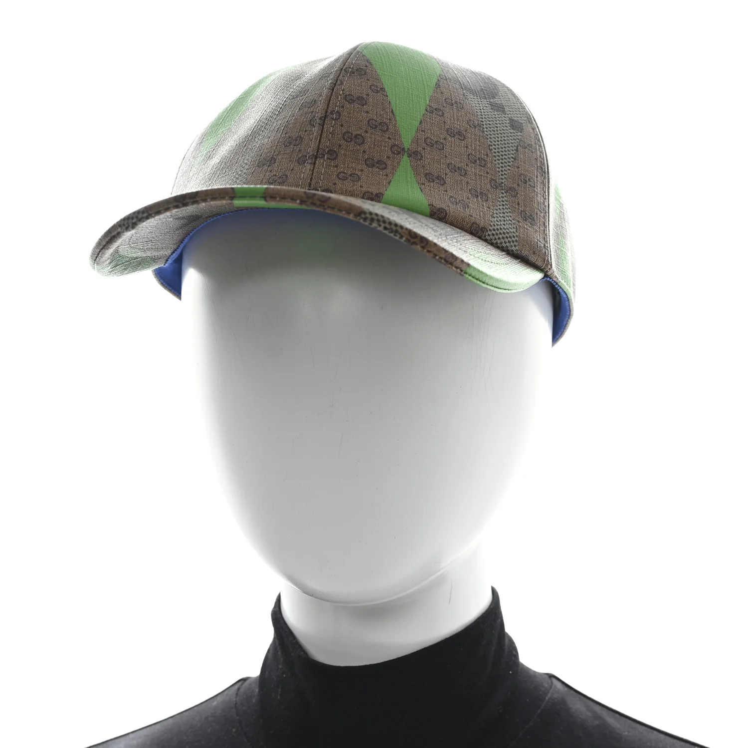 GG Supreme Monogram Mix Textured Patchwork Rhombus Baseball Hat XL Beige - Image 2