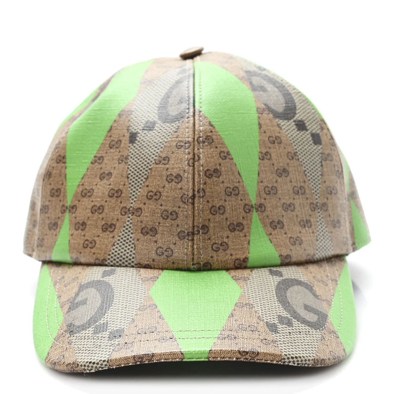 GG Supreme Monogram Mix Textured Patchwork Rhombus Baseball Hat XL Beige - Image 3