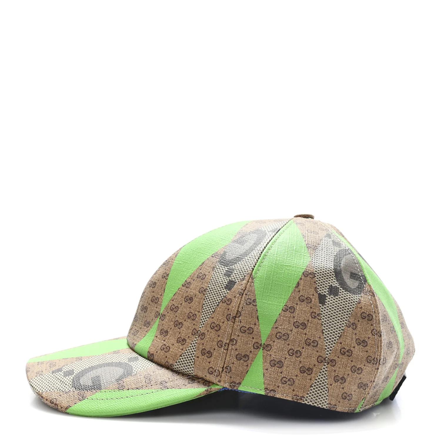 GG Supreme Monogram Mix Textured Patchwork Rhombus Baseball Hat XL Beige - Image 4