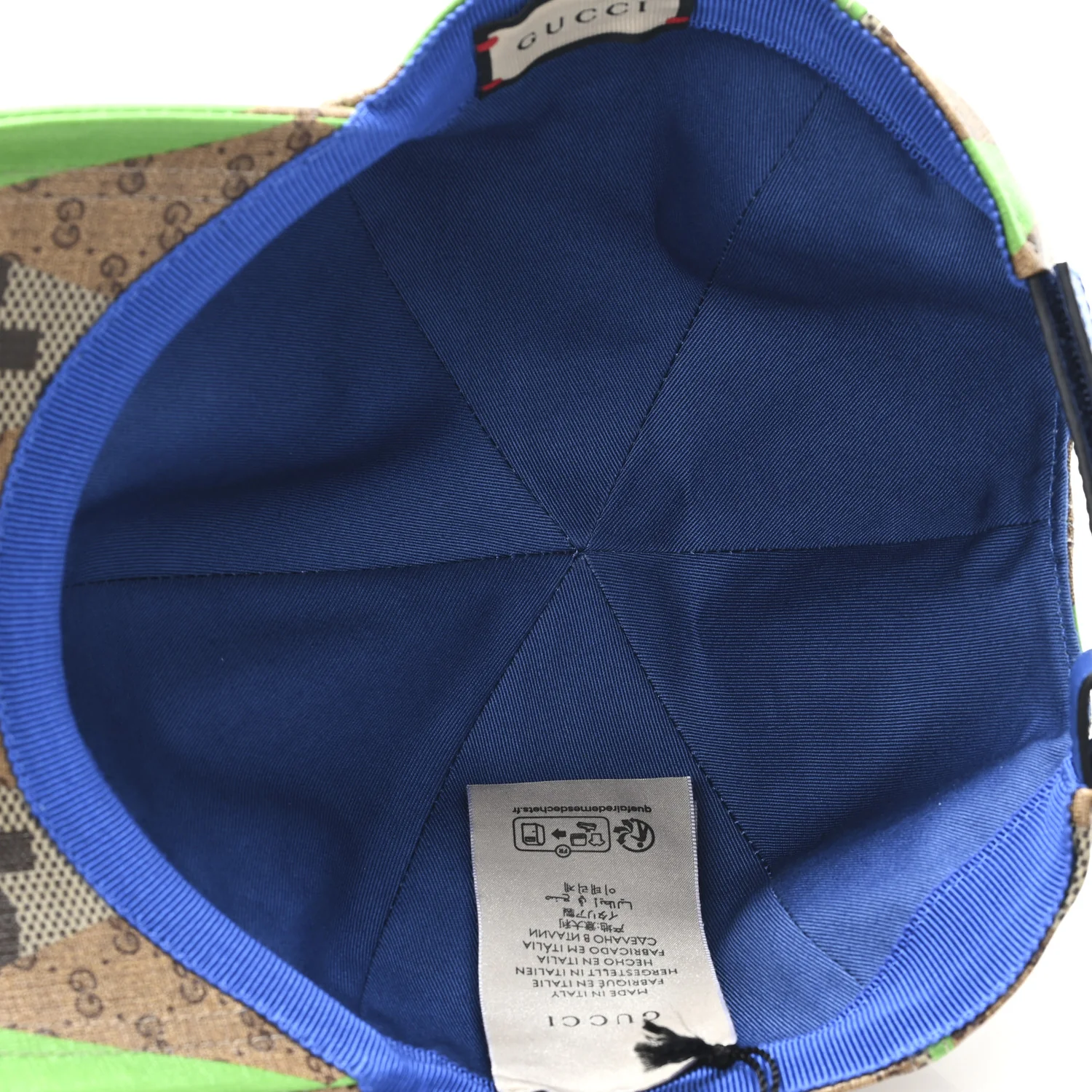 GG Supreme Monogram Mix Textured Patchwork Rhombus Baseball Hat XL Beige - Image 7