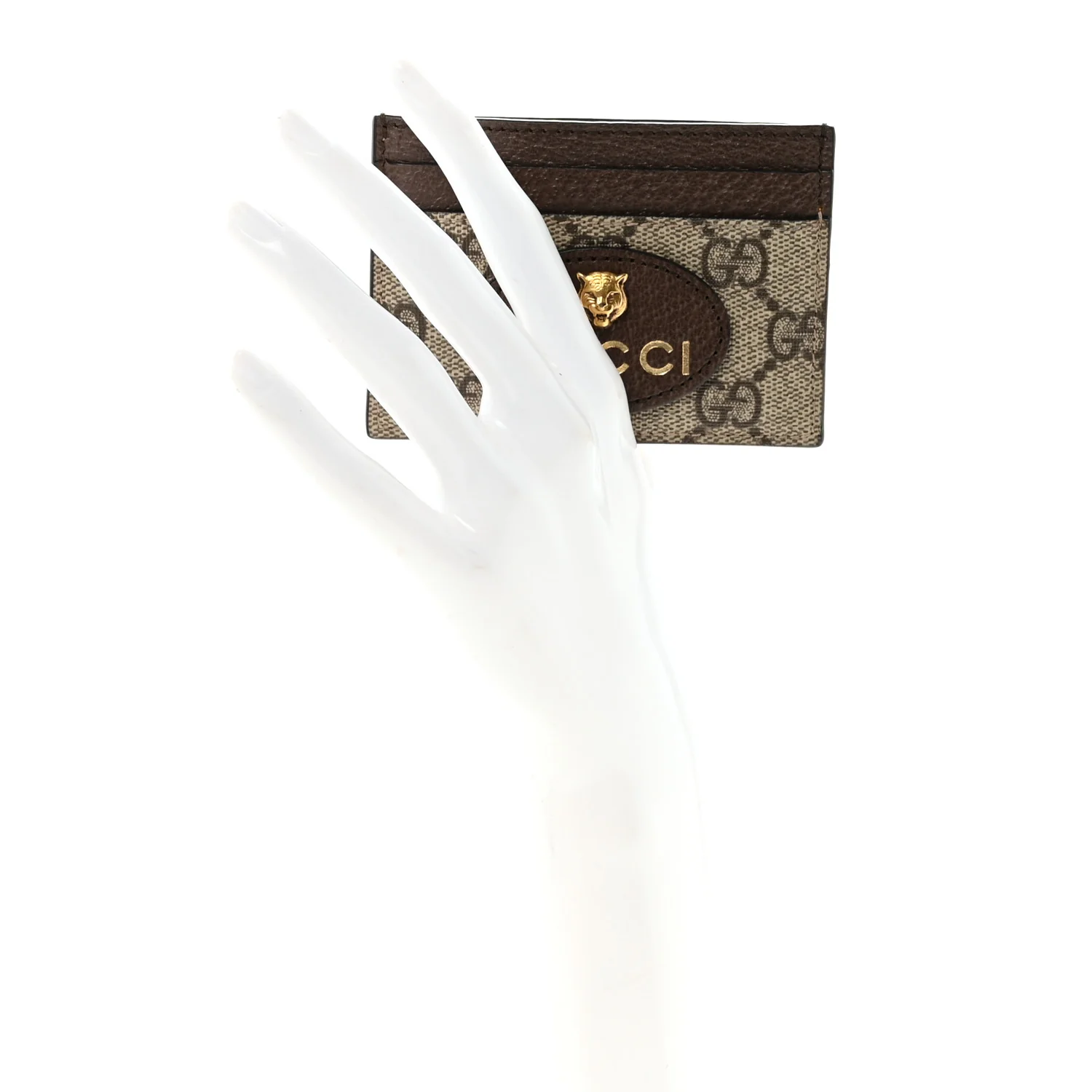 GG Supreme Monogram Neo Vintage Card Holder Beige Crop New Acero - Image 2