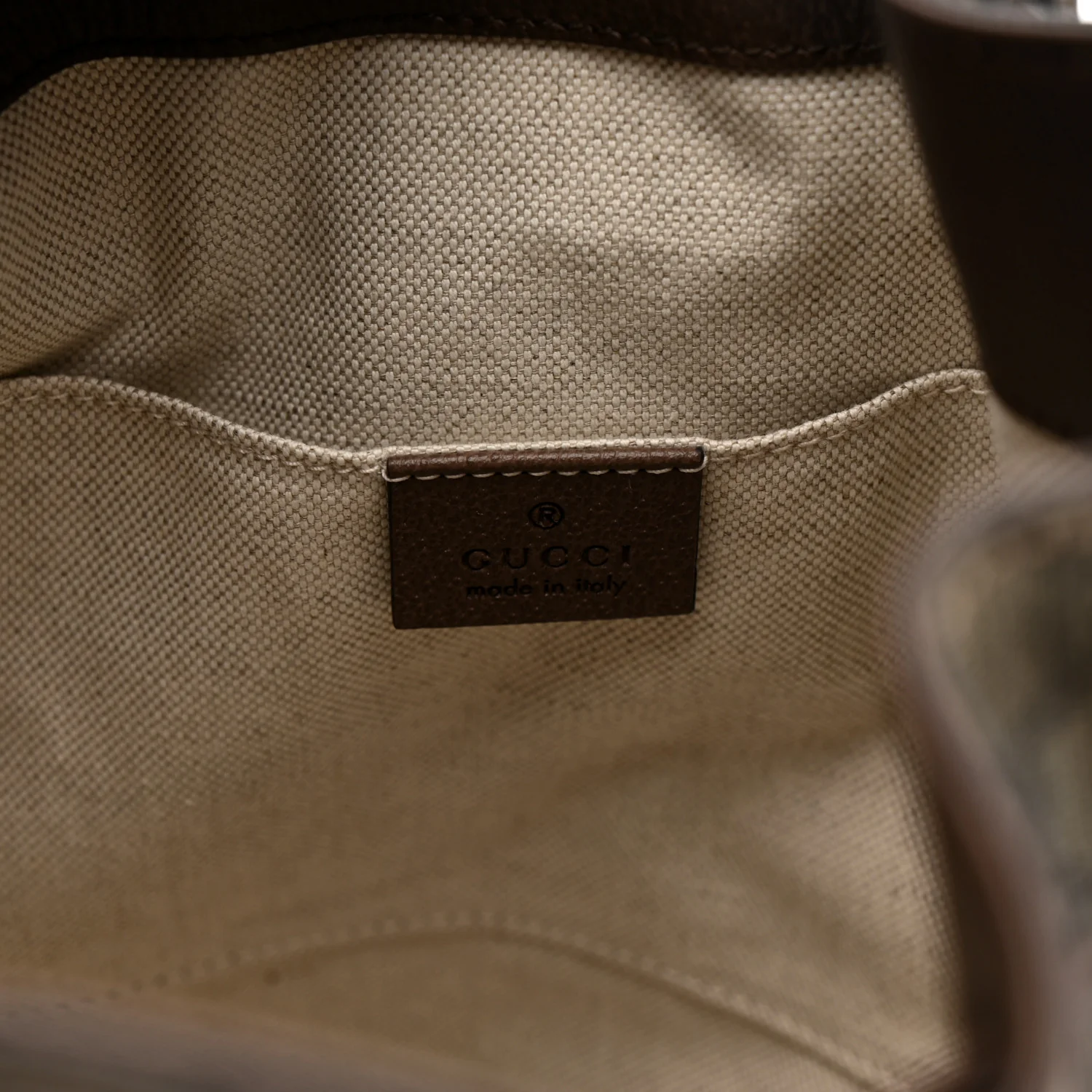 GG Supreme Monogram Neo Vintage Drawstring Bucket Backpack Beige New Acero Crop - Image 6