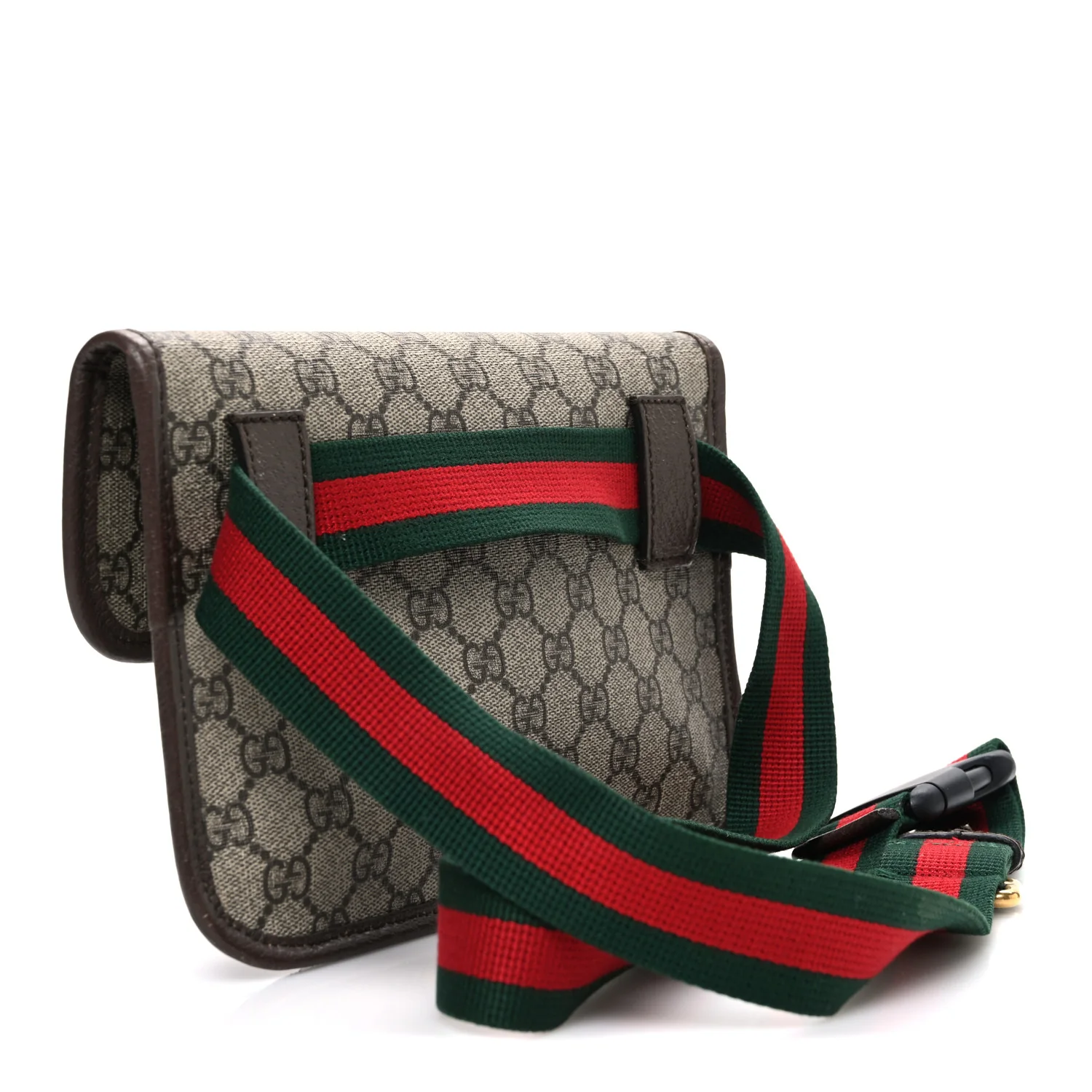 GG Supreme Monogram Neo Vintage Web Belt Bag Brown - Image 3
