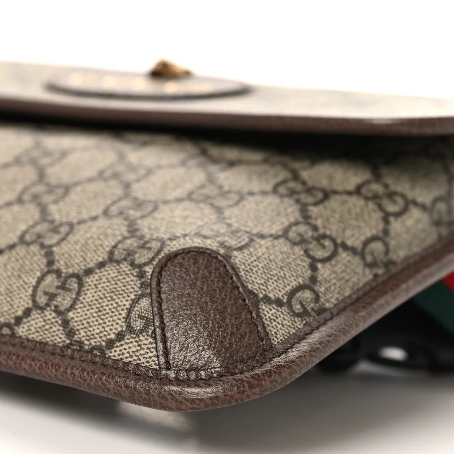 GG Supreme Monogram Neo Vintage Web Belt Bag Brown - Image 10