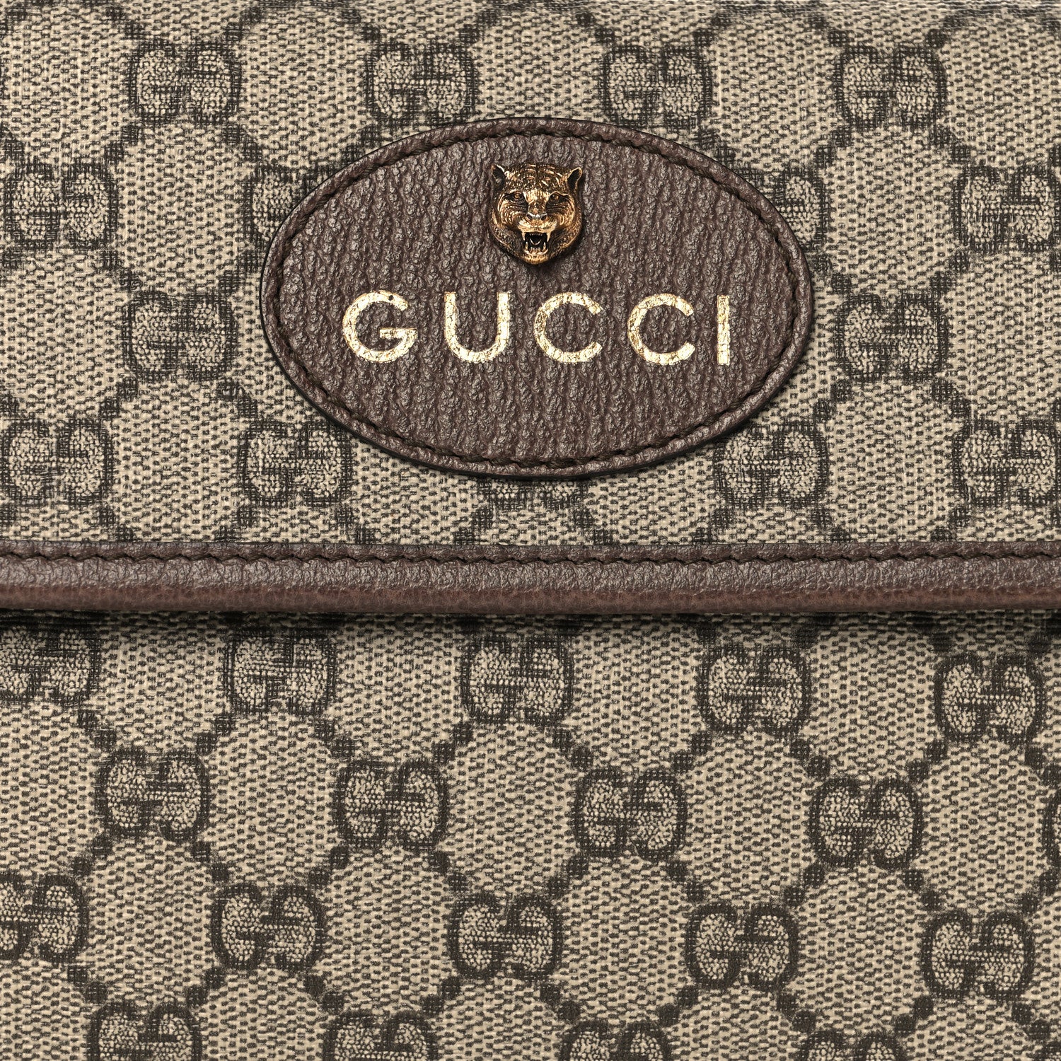 GG Supreme Monogram Neo Vintage Web Belt Bag Brown - Image 8