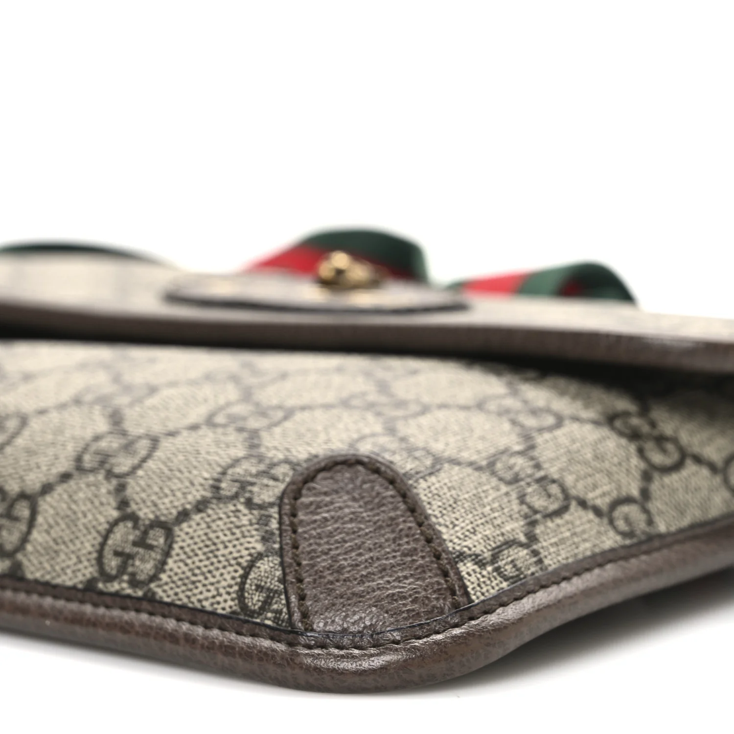 GG Supreme Monogram Neo Vintage Web Belt Bag Brown - Image 10