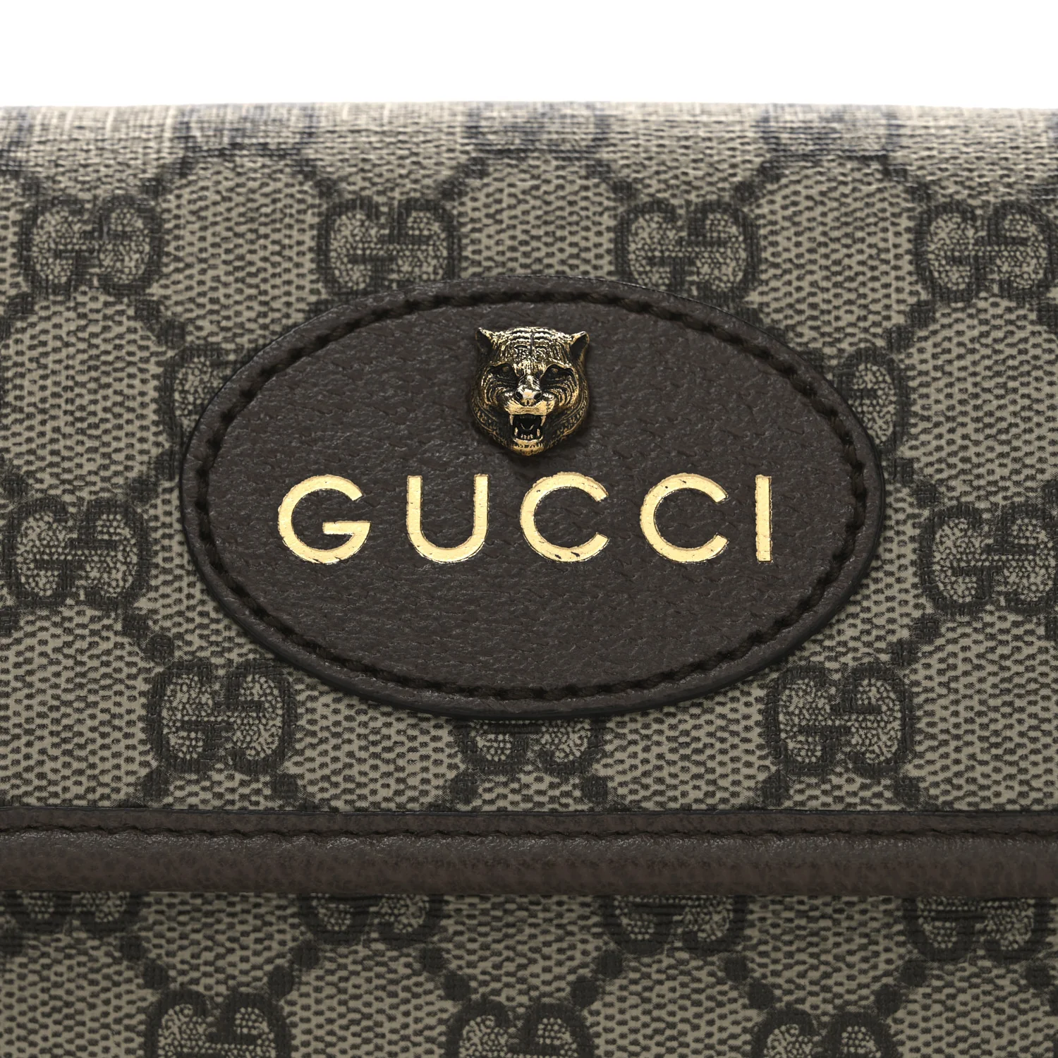 GG Supreme Monogram Neo Vintage Web Belt Bag Brown - Image 8