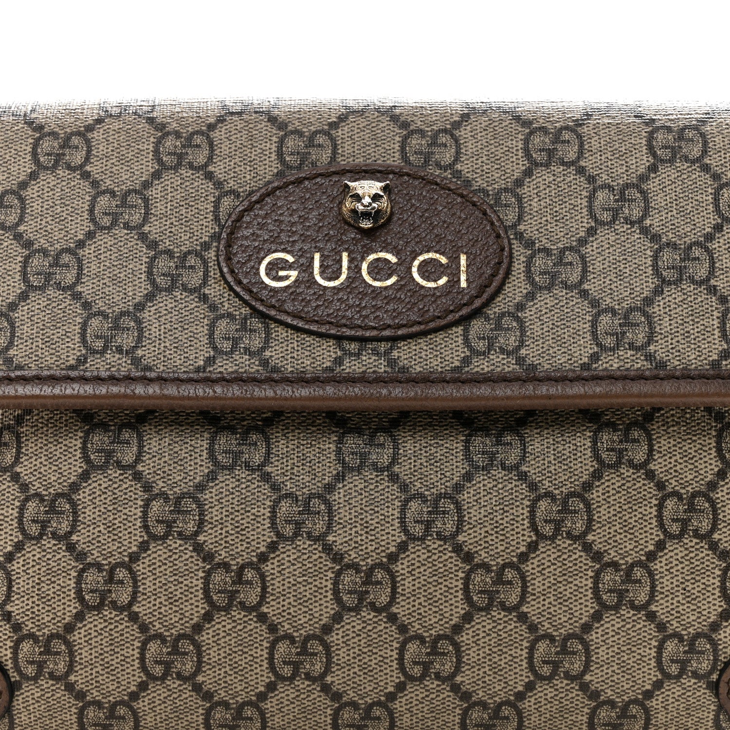 GG Supreme Monogram Neo Vintage Web Belt Bag Brown - Image 8