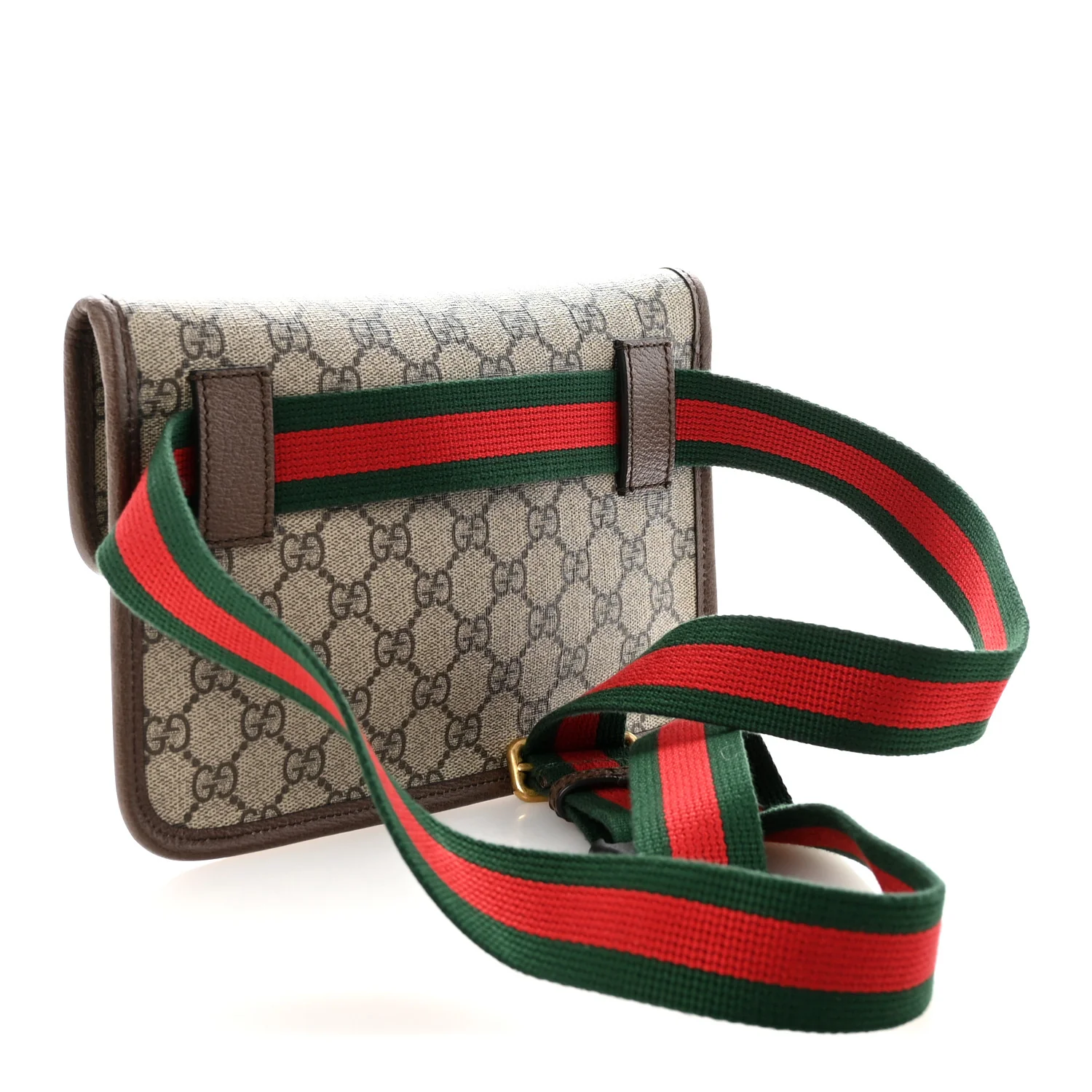GG Supreme Monogram Neo Vintage Web Belt Bag Brown - Image 3
