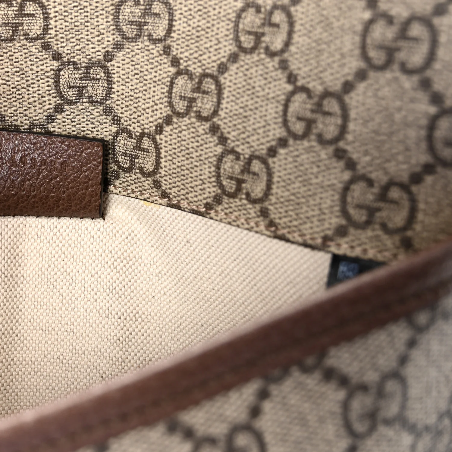 GG Supreme Monogram Neo Vintage Web Belt Bag Brown - Image 7