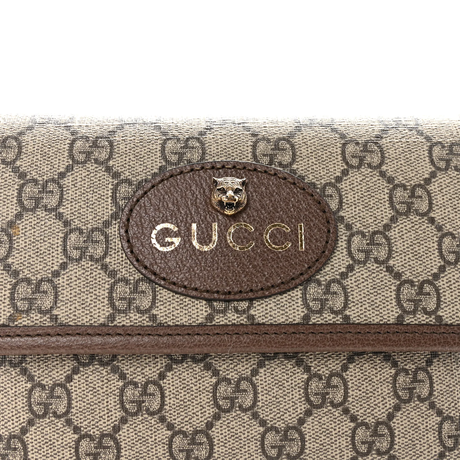 GG Supreme Monogram Neo Vintage Web Belt Bag Brown - Image 8