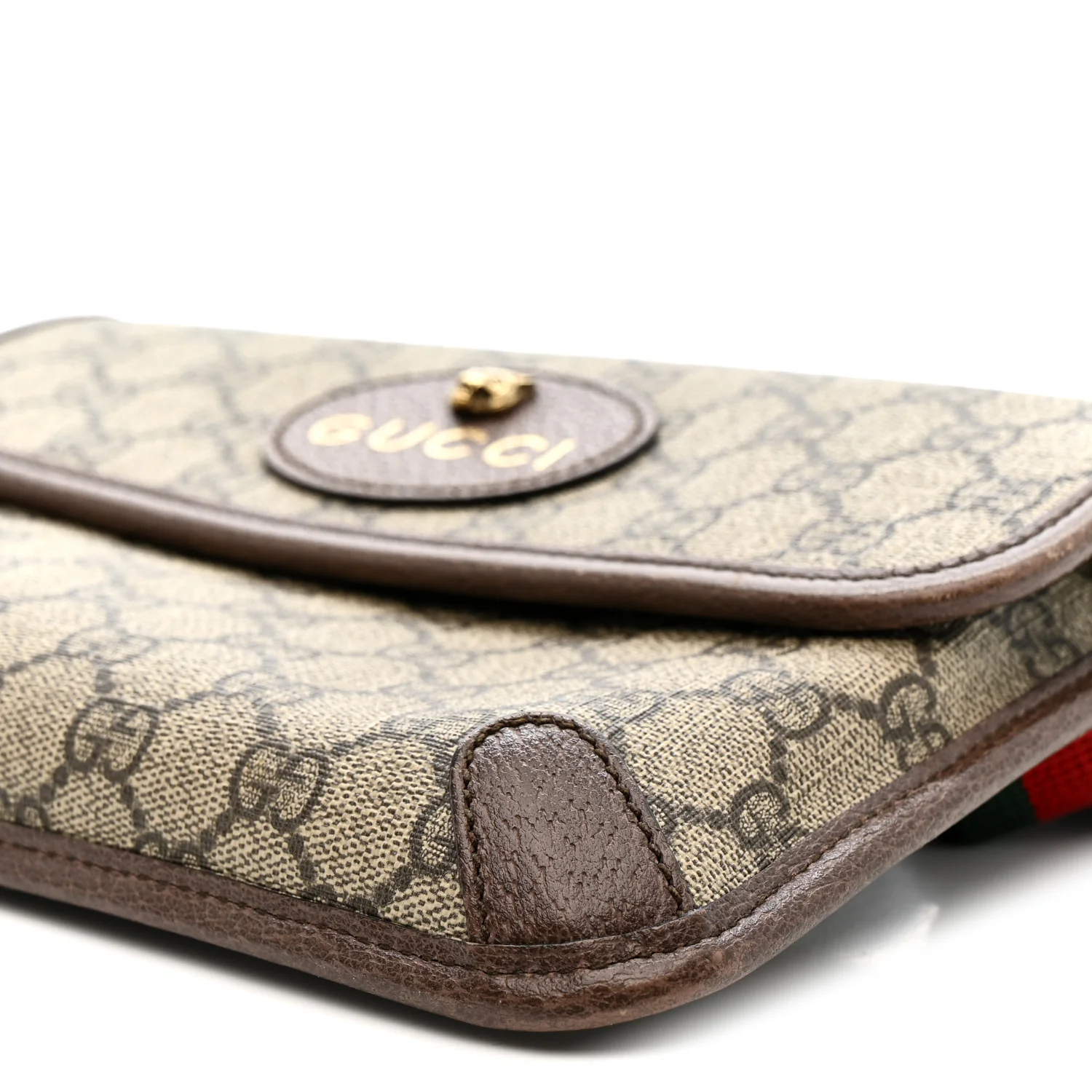 GG Supreme Monogram Neo Vintage Web Belt Bag Brown - Image 10