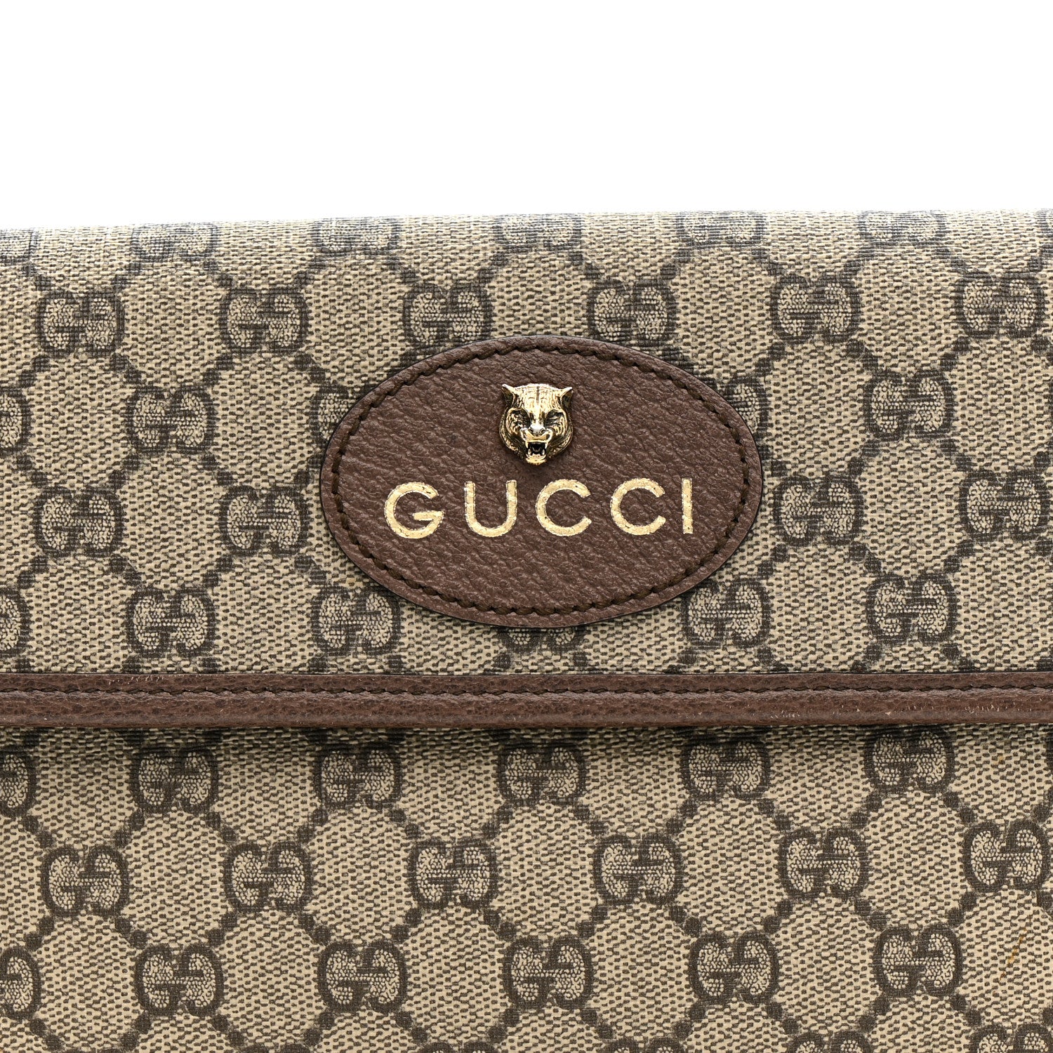 GG Supreme Monogram Neo Vintage Web Belt Bag Brown - Image 8