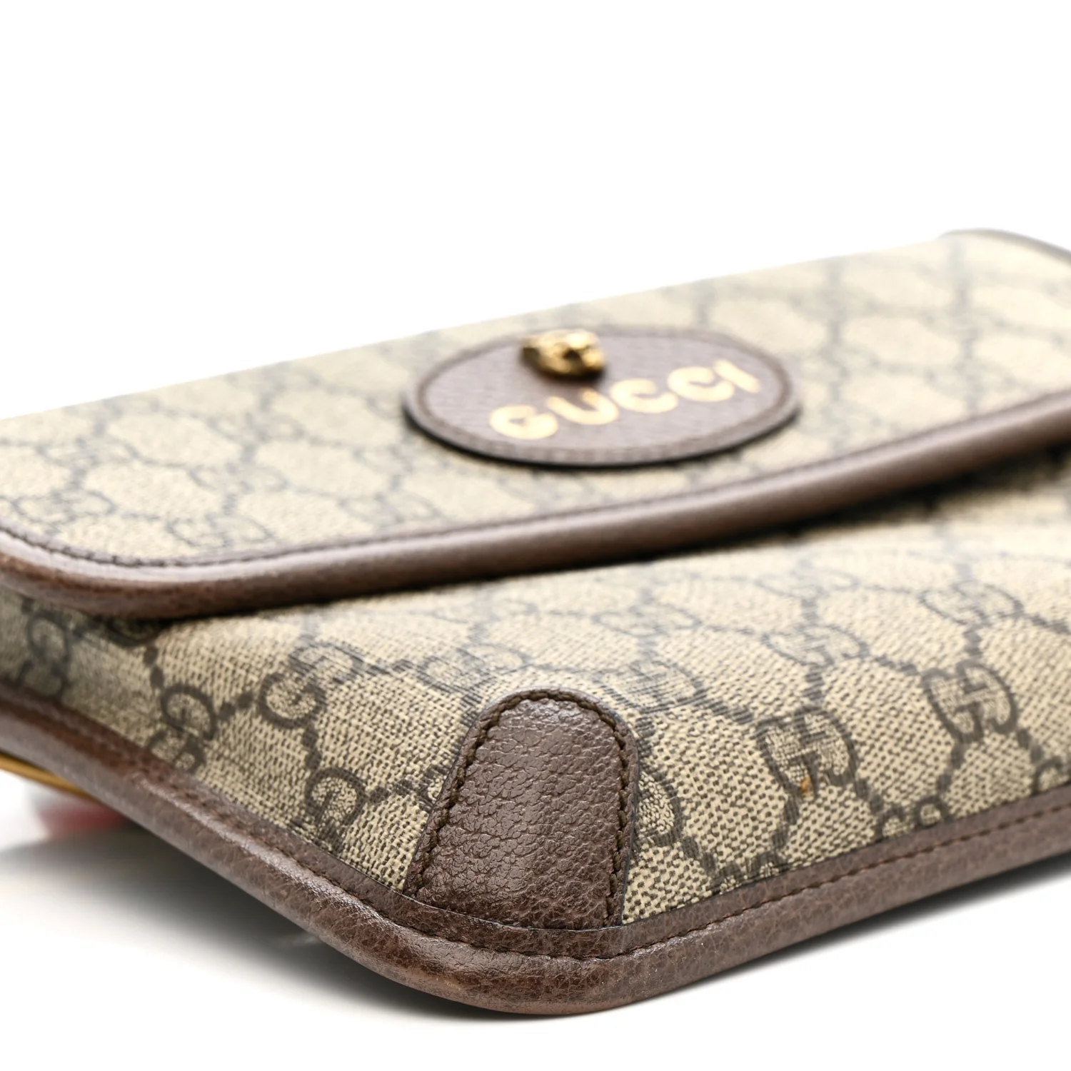 GG Supreme Monogram Neo Vintage Web Belt Bag Brown - Image 9