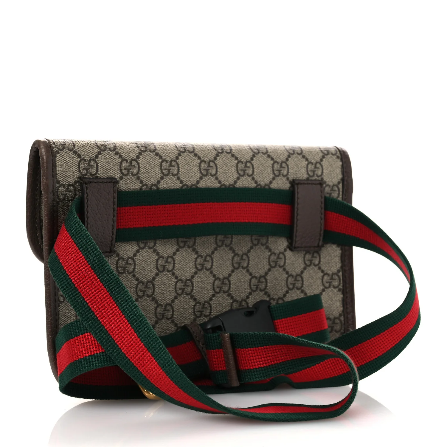 GG Supreme Monogram Neo Vintage Web Belt Bag Brown - Image 3