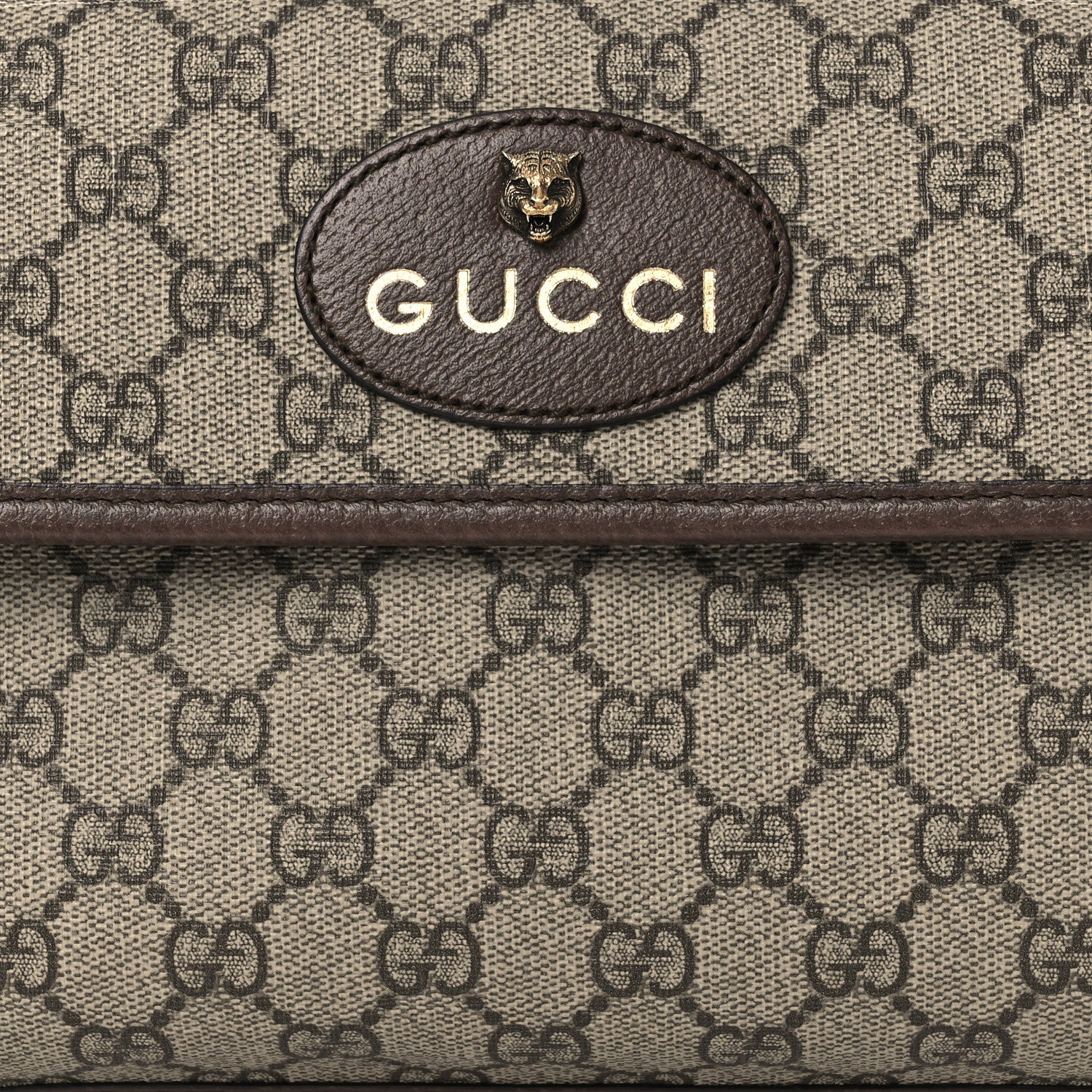 GG Supreme Monogram Neo Vintage Web Belt Bag Brown - Image 8