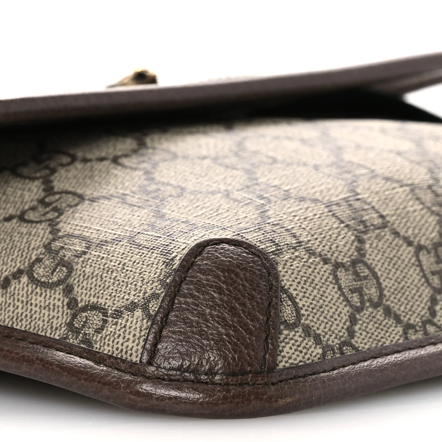 GG Supreme Monogram Neo Vintage Web Belt Bag Brown - Image 9
