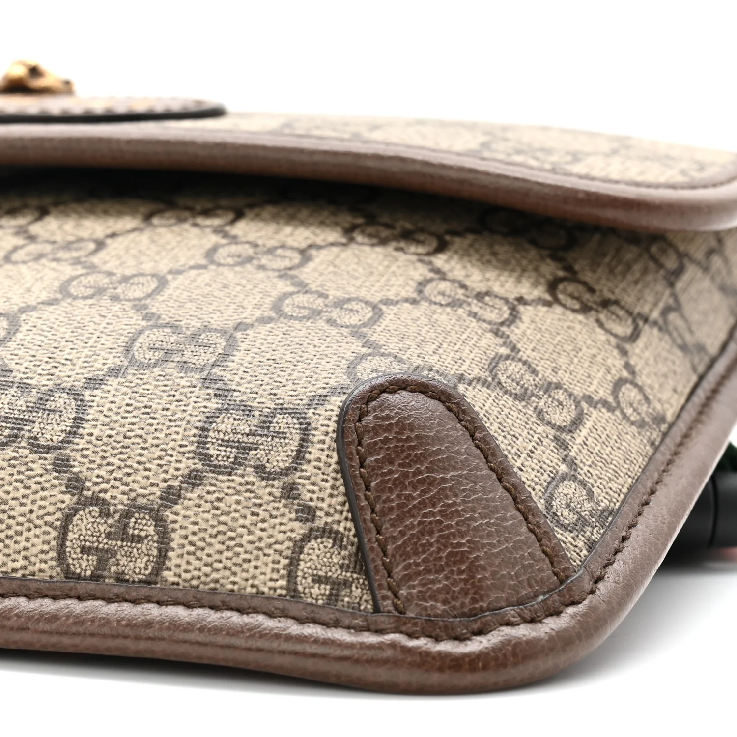 GG Supreme Monogram Neo Vintage Web Belt Bag Brown - Image 10