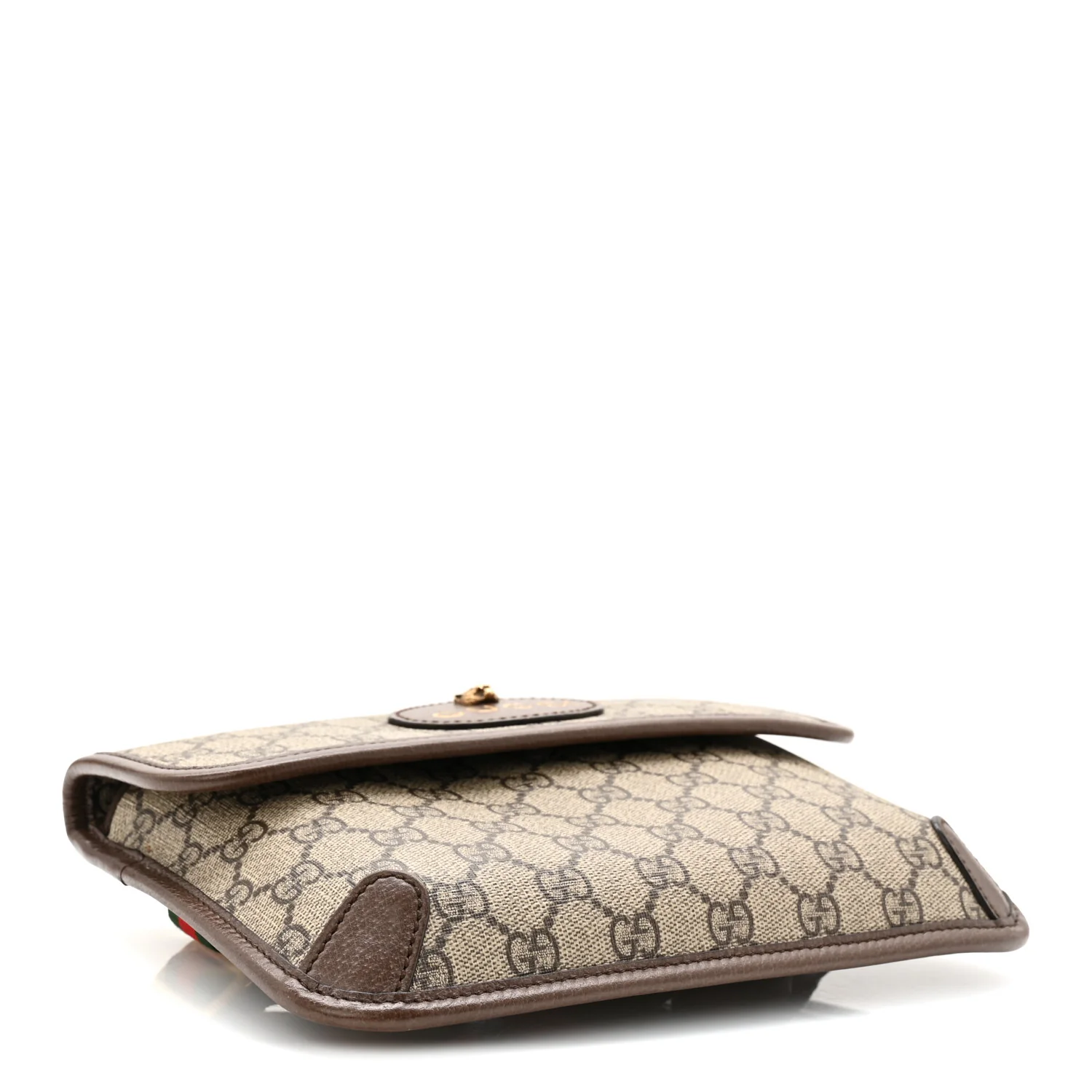 GG Supreme Monogram Neo Vintage Web Belt Bag Brown - Image 4