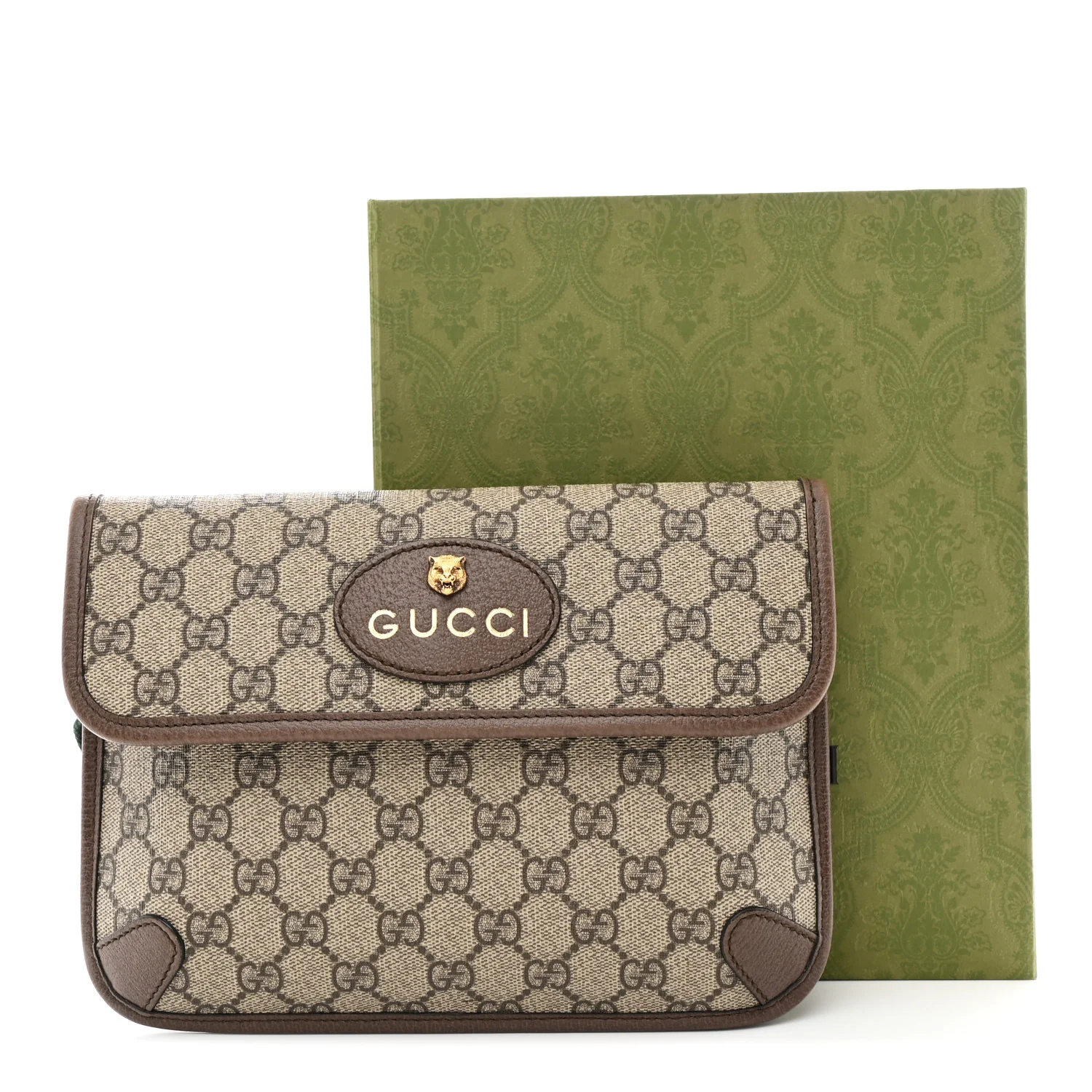 GG Supreme Monogram Neo Vintage Web Belt Bag Brown - Image 10