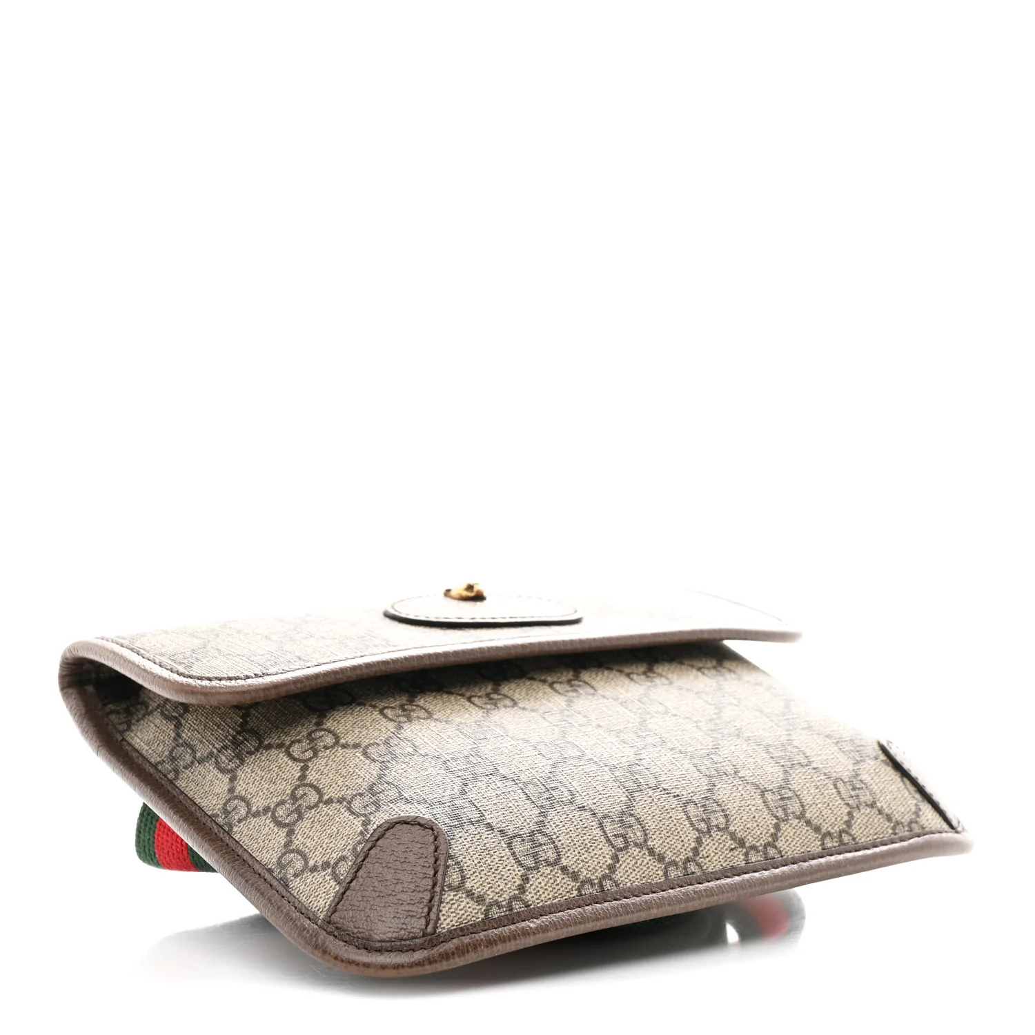 GG Supreme Monogram Neo Vintage Web Belt Bag Brown - Image 3