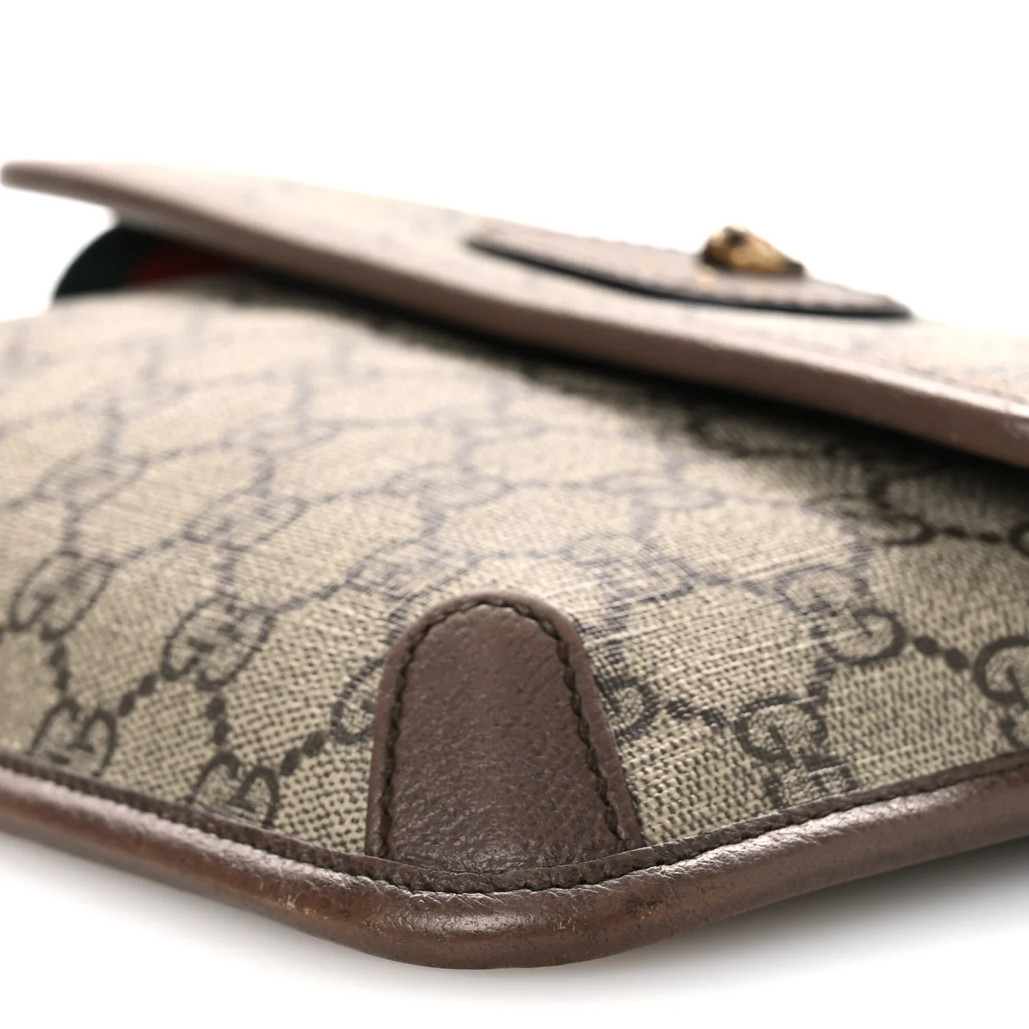 GG Supreme Monogram Neo Vintage Web Belt Bag Brown - Image 10