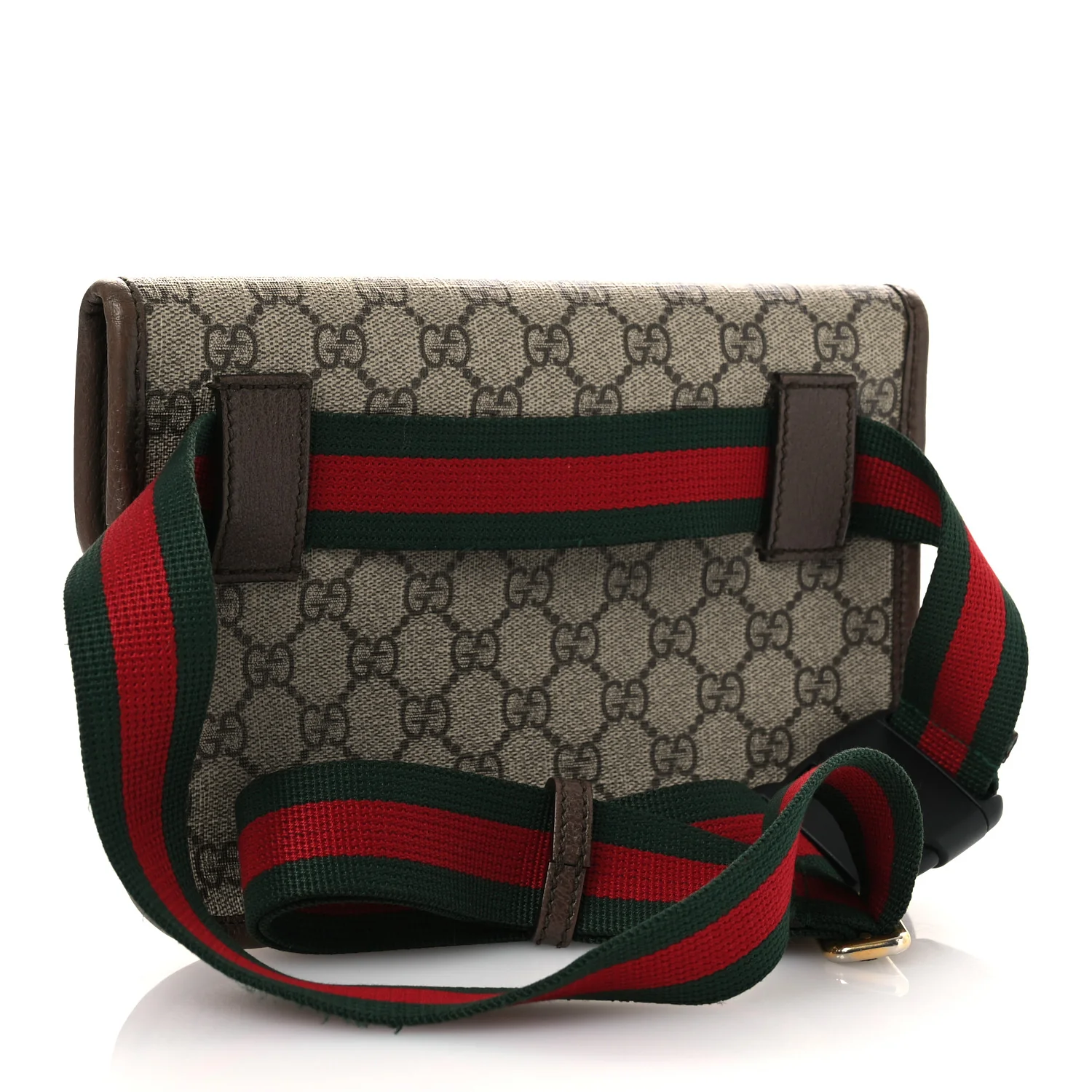 GG Supreme Monogram Neo Vintage Web Belt Bag Brown - Image 3
