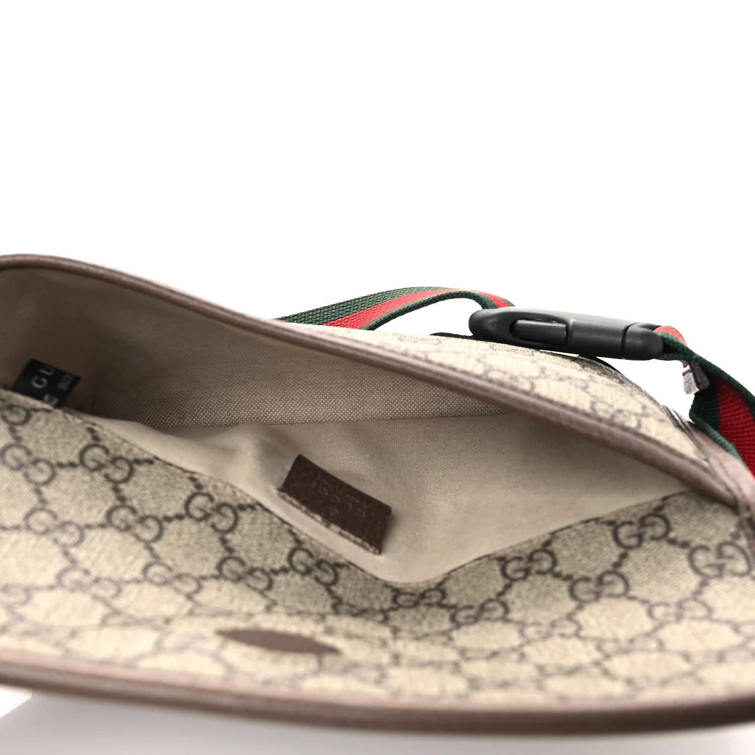 GG Supreme Monogram Neo Vintage Web Belt Bag Brown - Image 5