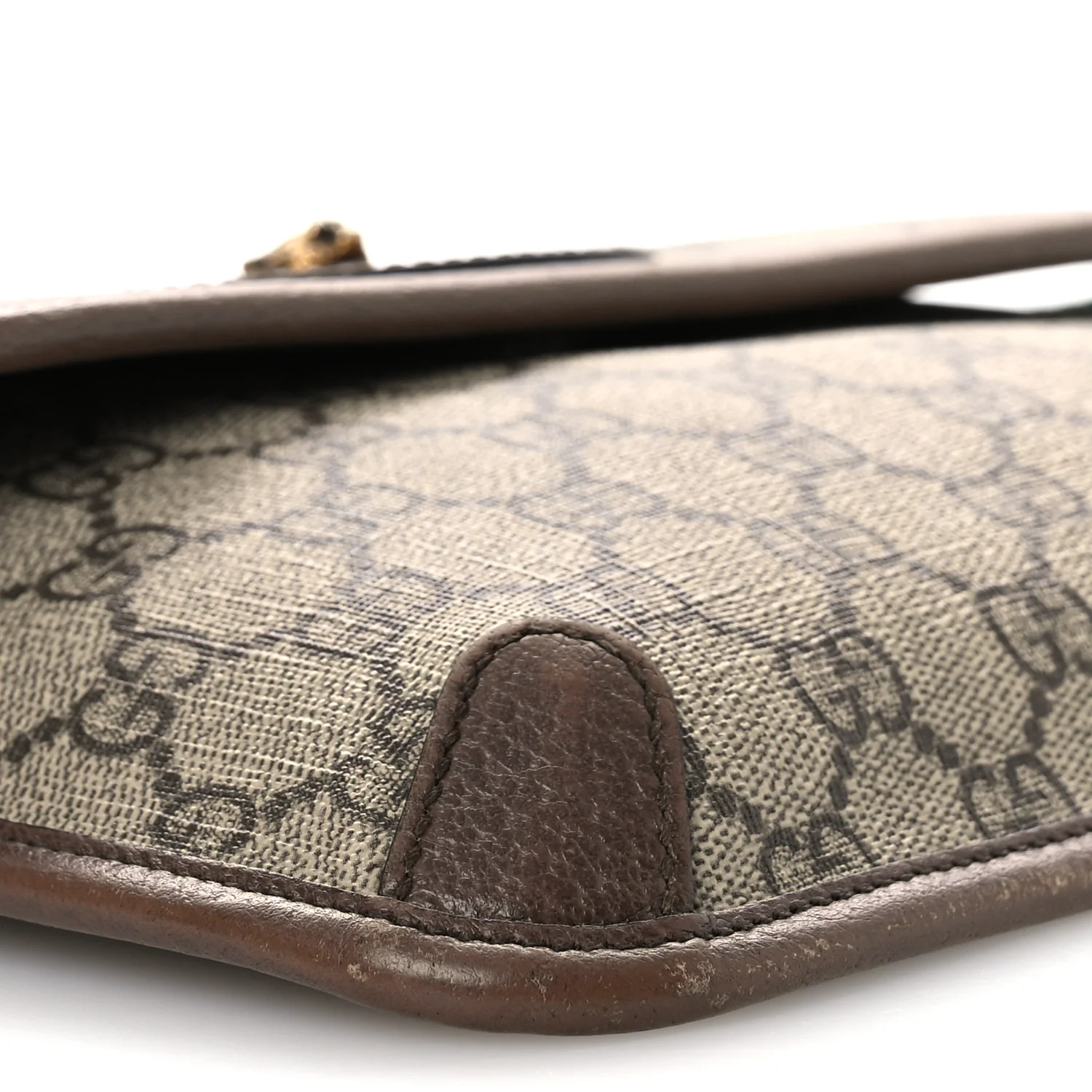 GG Supreme Monogram Neo Vintage Web Belt Bag Brown - Image 9